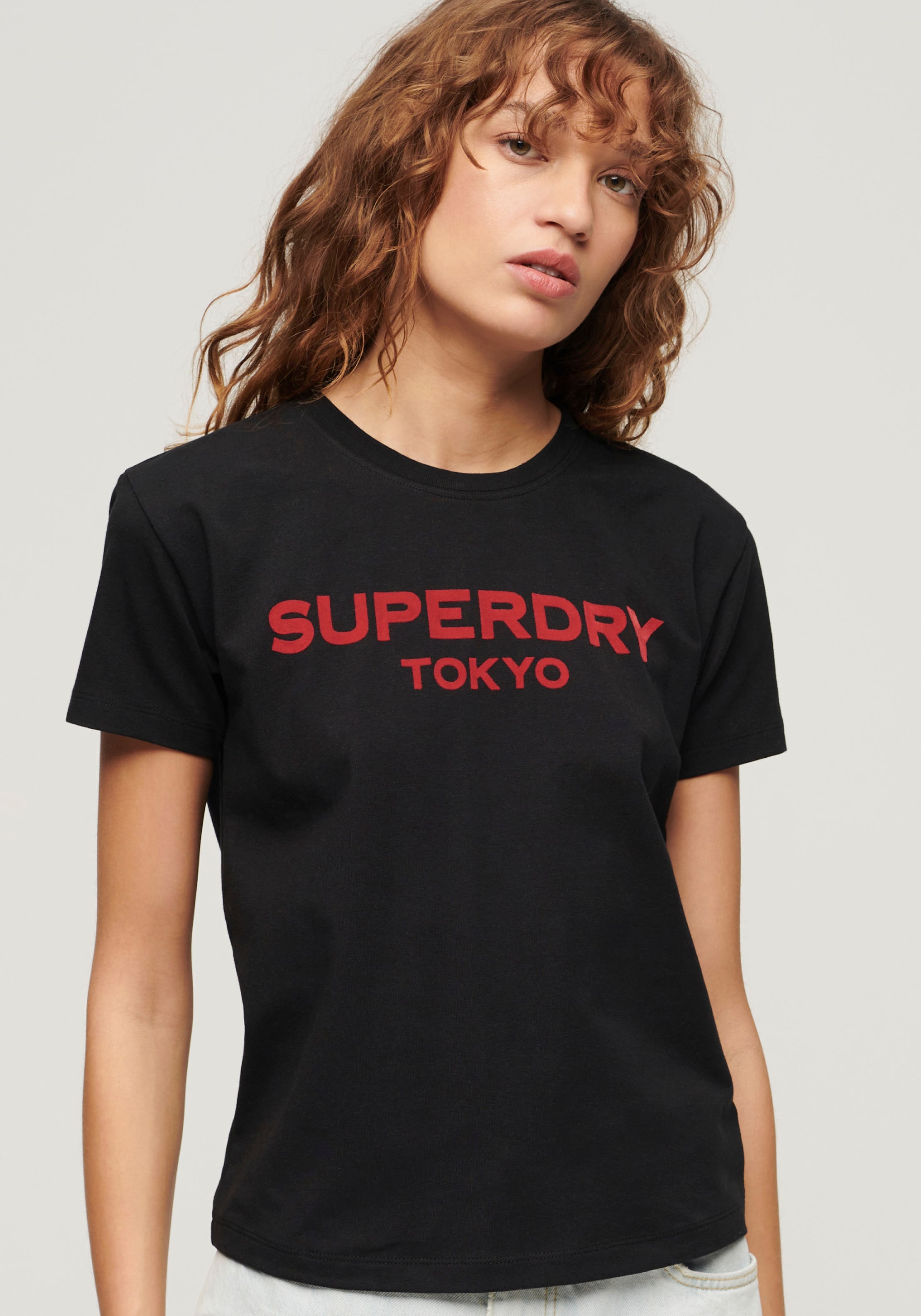 Superdry Kurzarmshirt "SPORT LUXE GRAPHIC FITTED TEE" günstig online kaufen