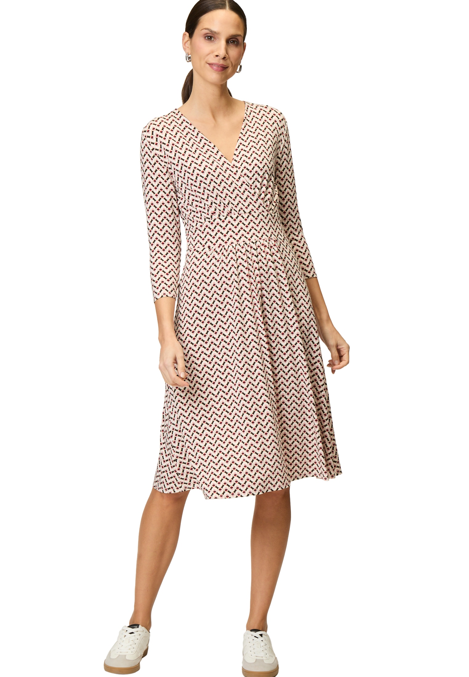 Zero Jerseykleid "zero Damen Jerseykleid mit grafischem Print", Wickeldesig günstig online kaufen