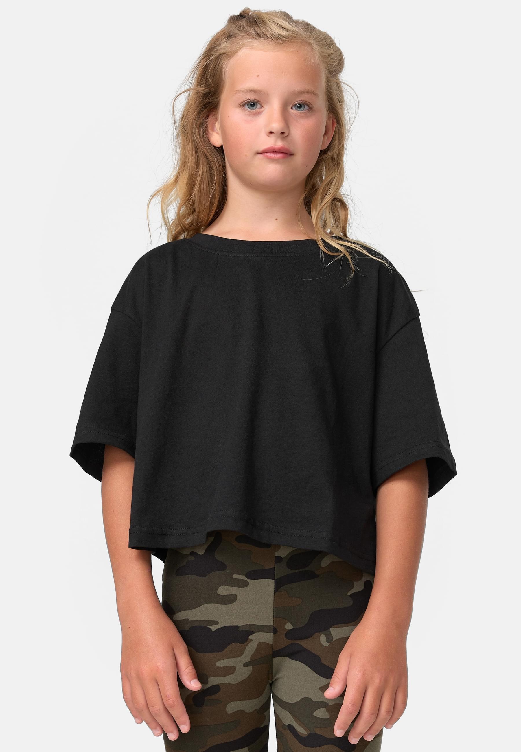 URBAN CLASSICS T-Shirt »Urban Classics Damen Girls Short Kimono Tee«, (1 tlg.)