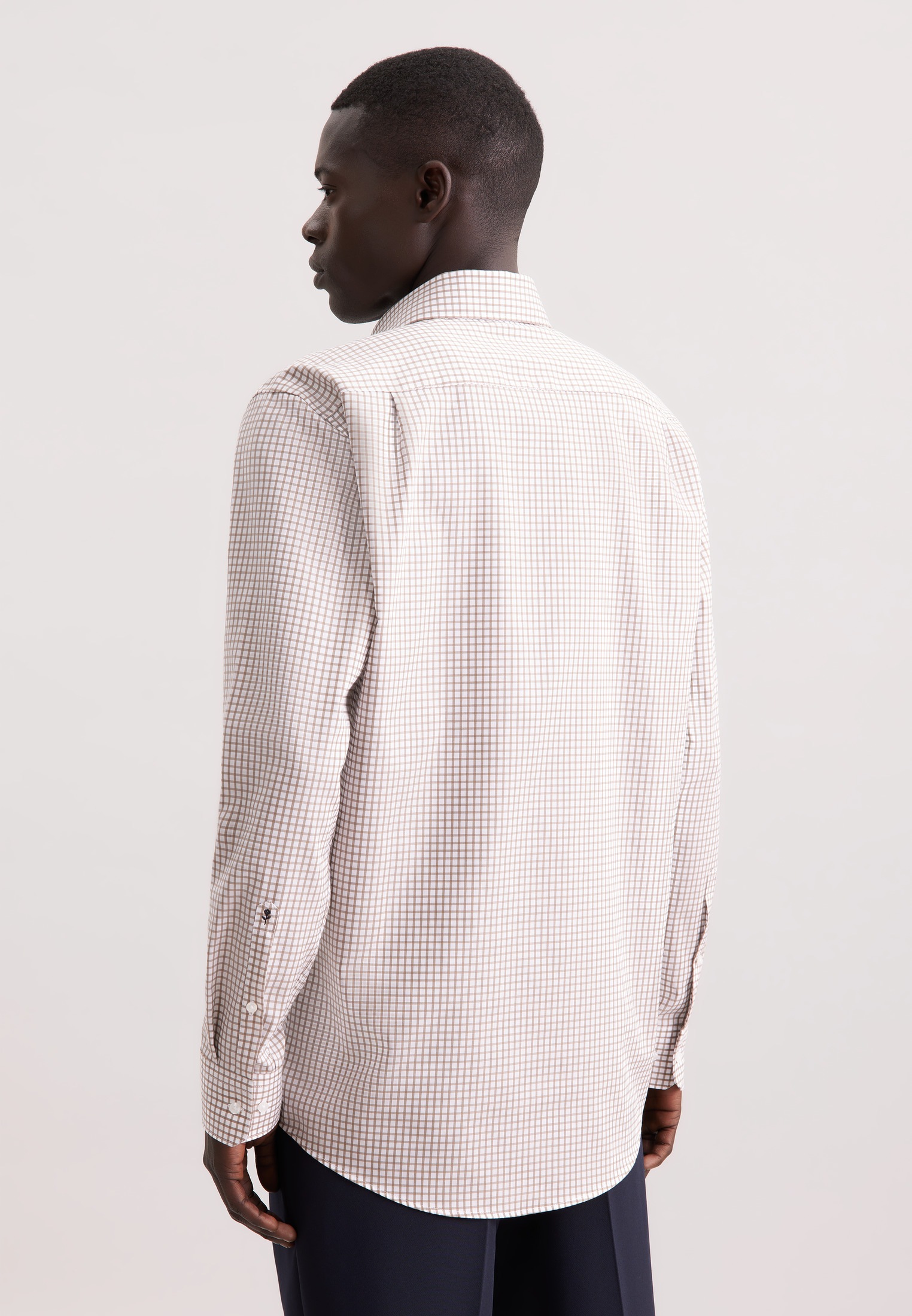 seidensticker Businesshemd »Schwarze Rose«, Regular 1/1 Covered-Button-Down-Kragen Karo