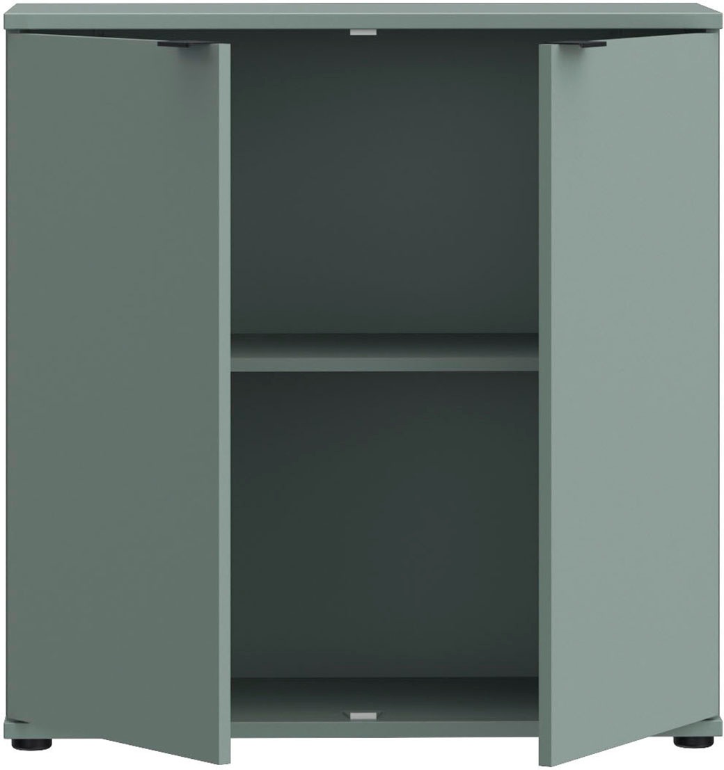 FORTE Kommode »Ganymede«, Kommode, Stauraum, Metallgriffe, 4 Dekore, Breite 80,1cm