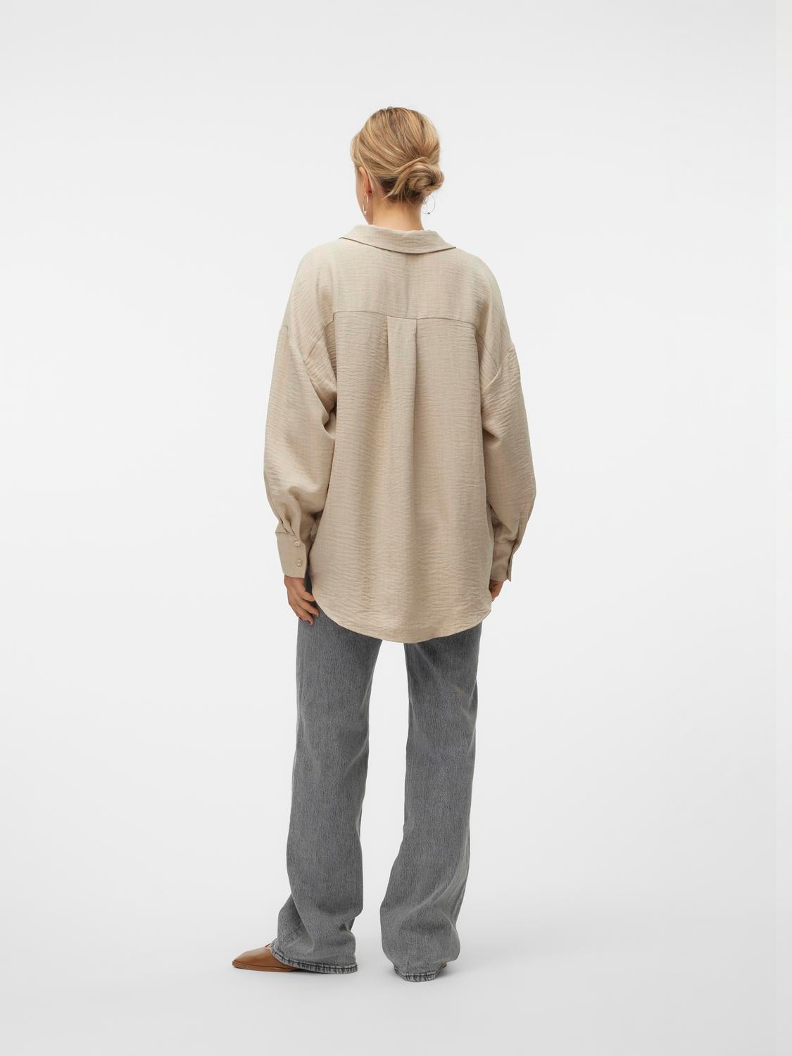 Vero Moda Langarmbluse »VMMELANEY QUEENY LS SHIRT WVN NOOS«