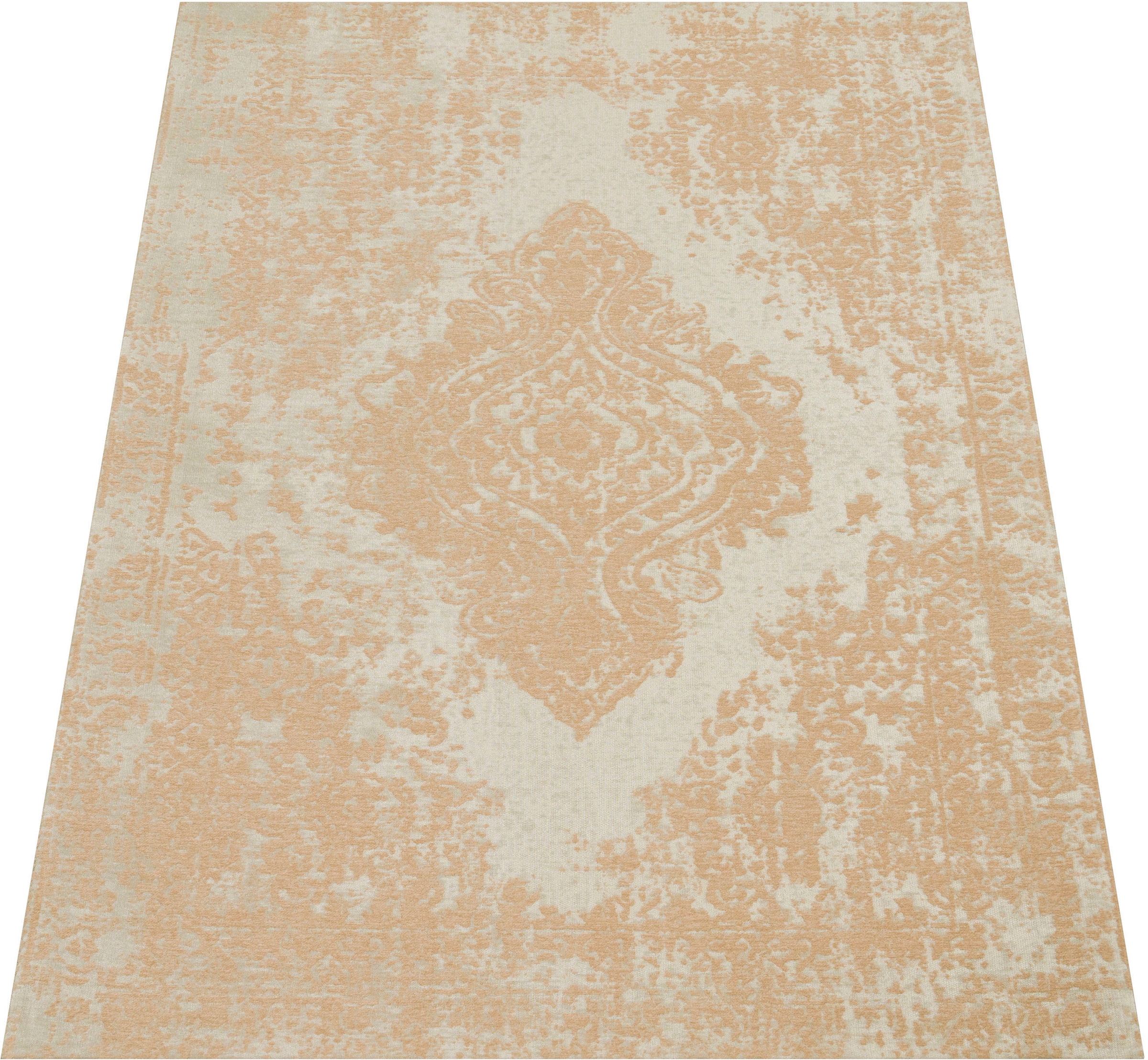 Paco Home Teppich »Mariba 200«, rechteckig, 13 mm Höhe, Kurzflor, meliert, Orient-Optik, Hoch-Tief Effekt, Wohnzimmer