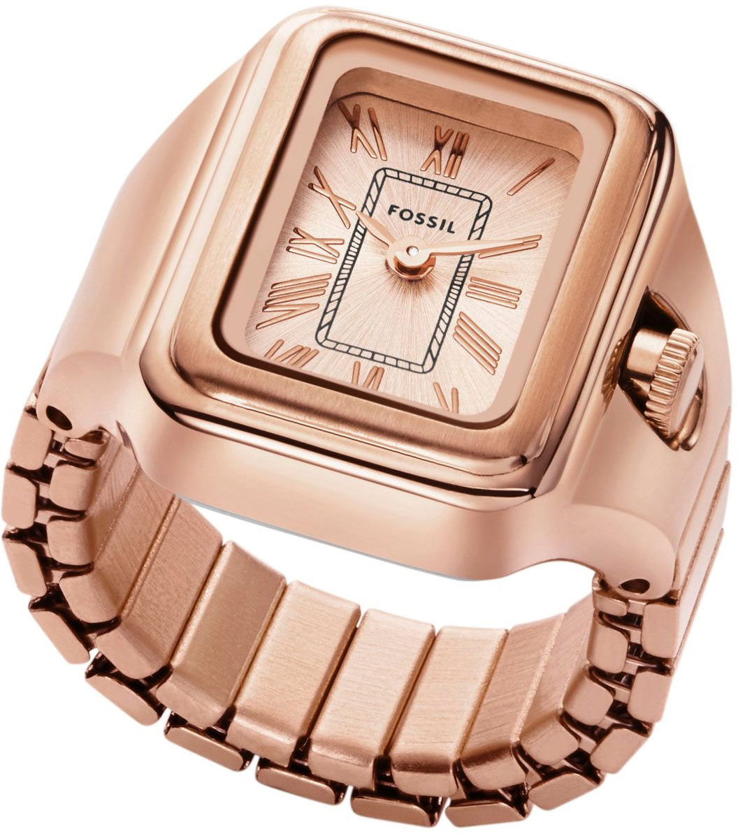 Fossil Uhrenring »RAQUEL WATCH RING«, Quarzuhr, Damenuhr, analog