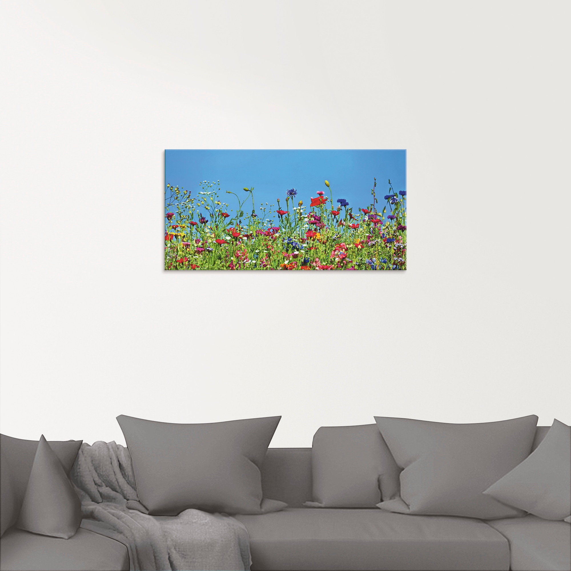 Artland Glasbild »Blumenwiese II«, Blumenwiese, (1 St.), in verschiedenen Größen