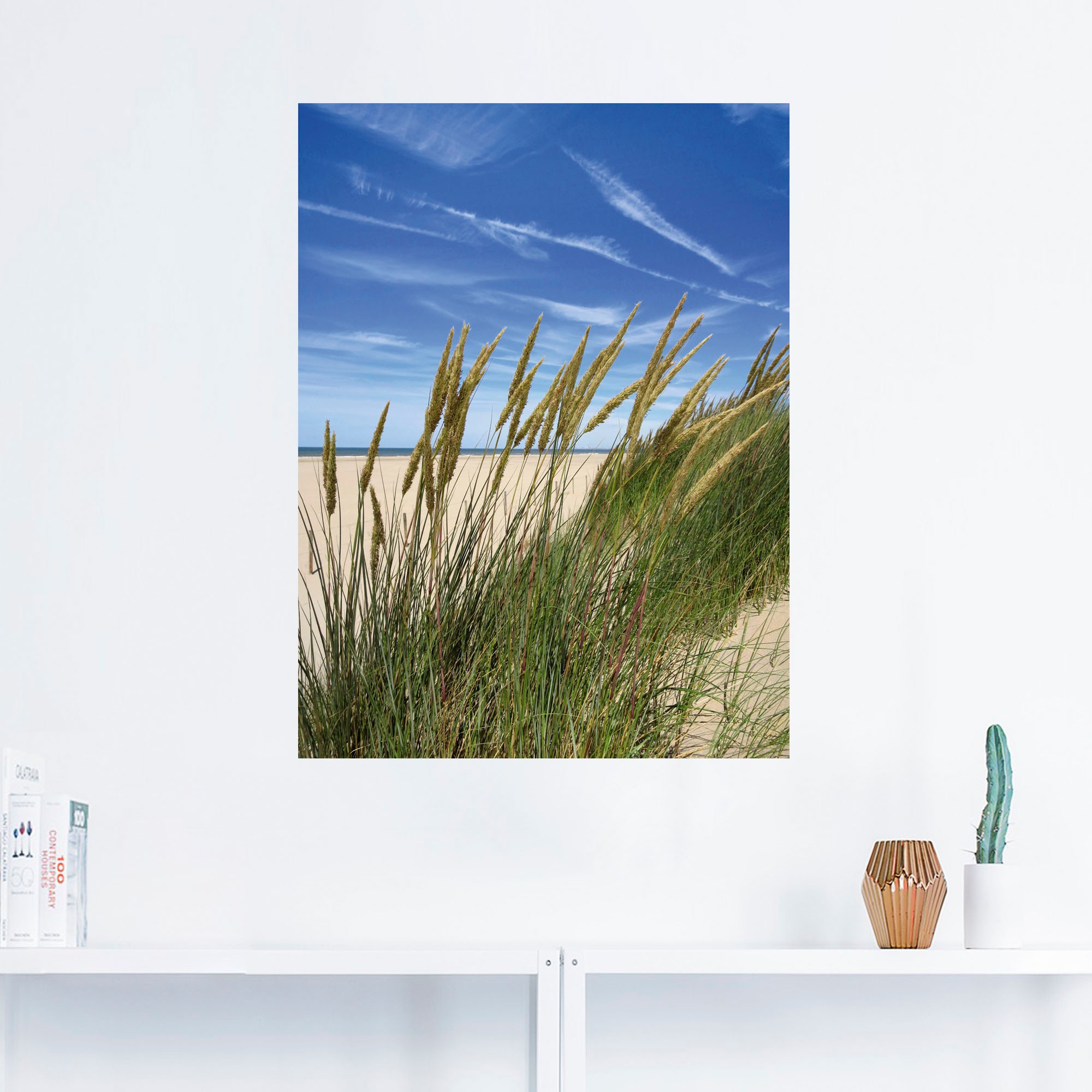 Artland Wandbild »Blühendes Strandgras«, Strand, (1 St.), als Leinwandbild, Wandaufkleber in verschied. Größen