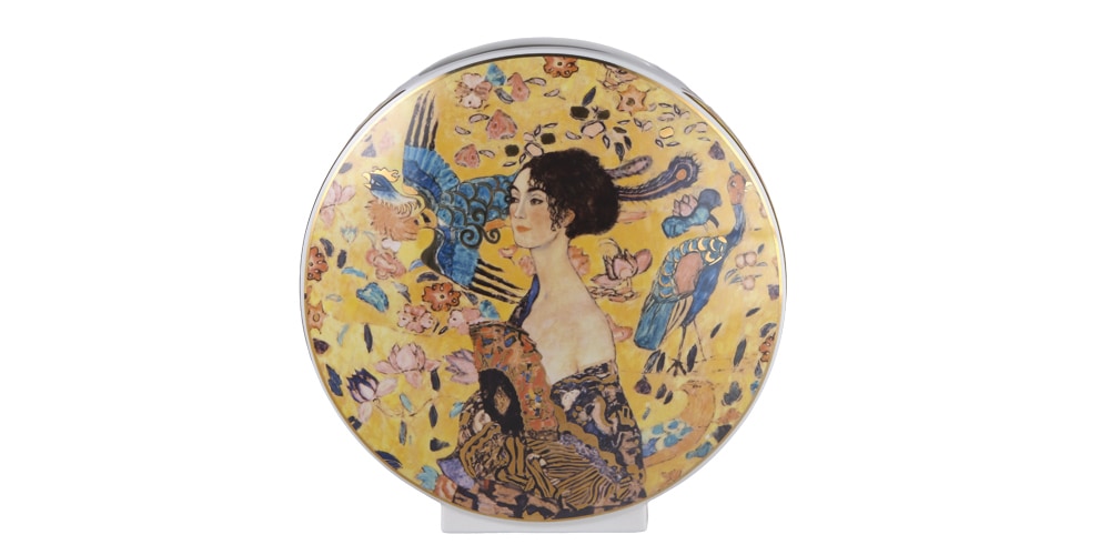 Goebel Dekovase "Gustav Klimt - Dame mit Fächer" Limitiert auf 150 Stück, mit Zertifikat