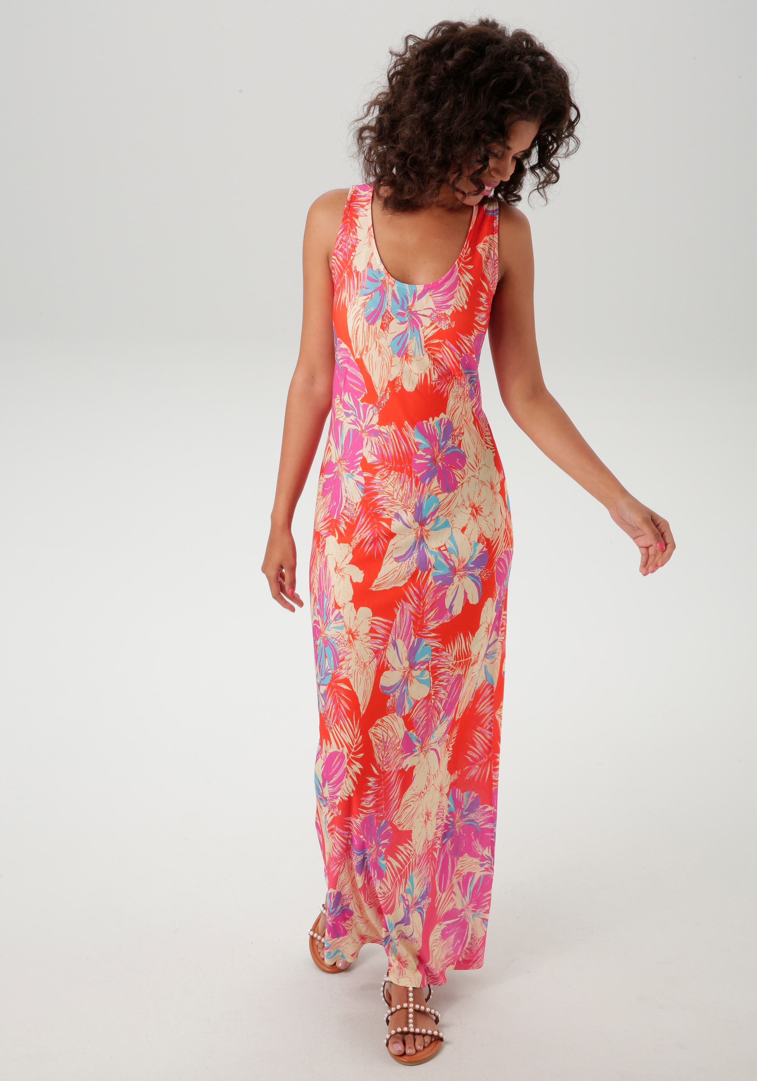 Thumbnail - Aniston CASUAL Sommerkleid, mit farbenfrohen Blumendruck - jedes Teil ein Unikat