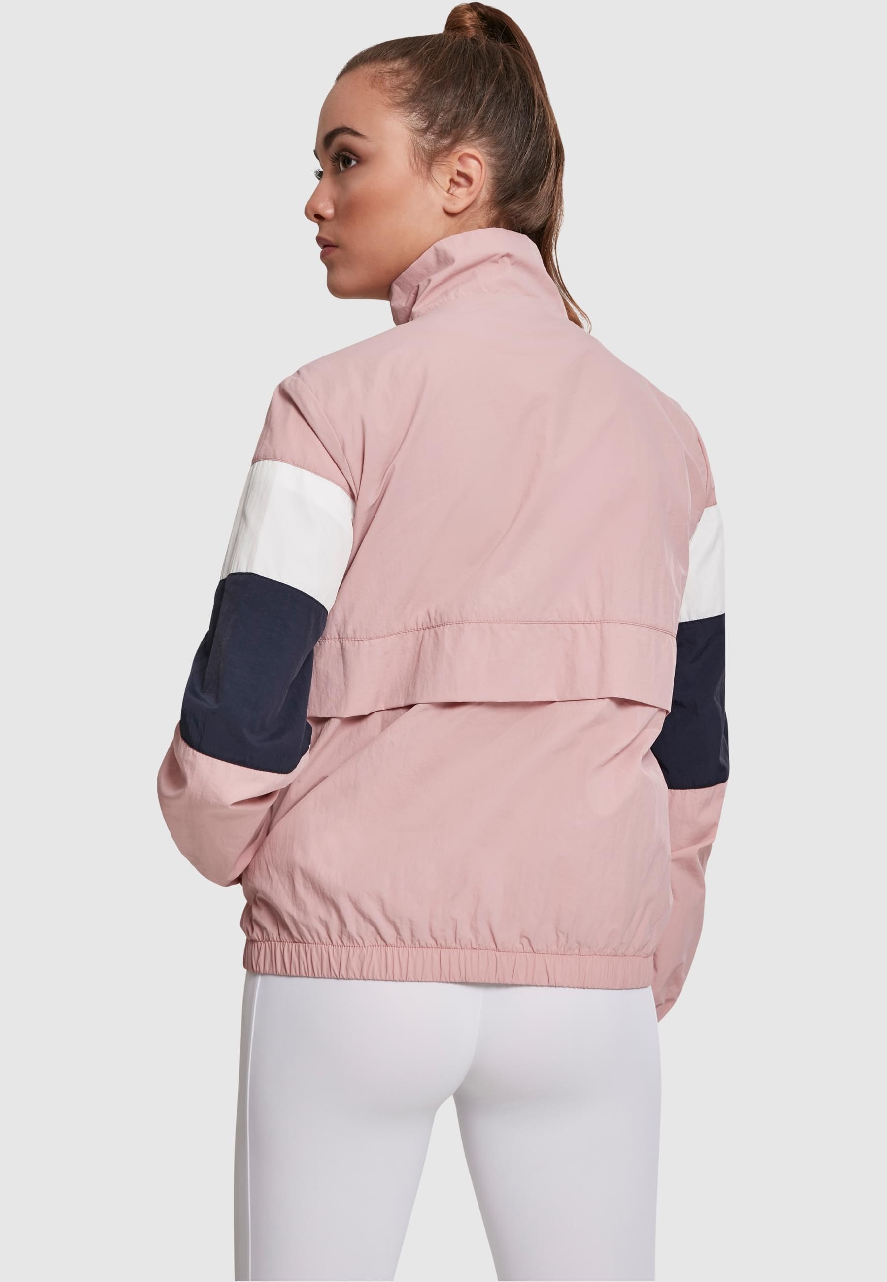 URBAN CLASSICS Allwetterjacke »Urban Classics Damen Ladies 3-Tone Crinkle Track Jacket«, (1 St.), ohne Kapuze