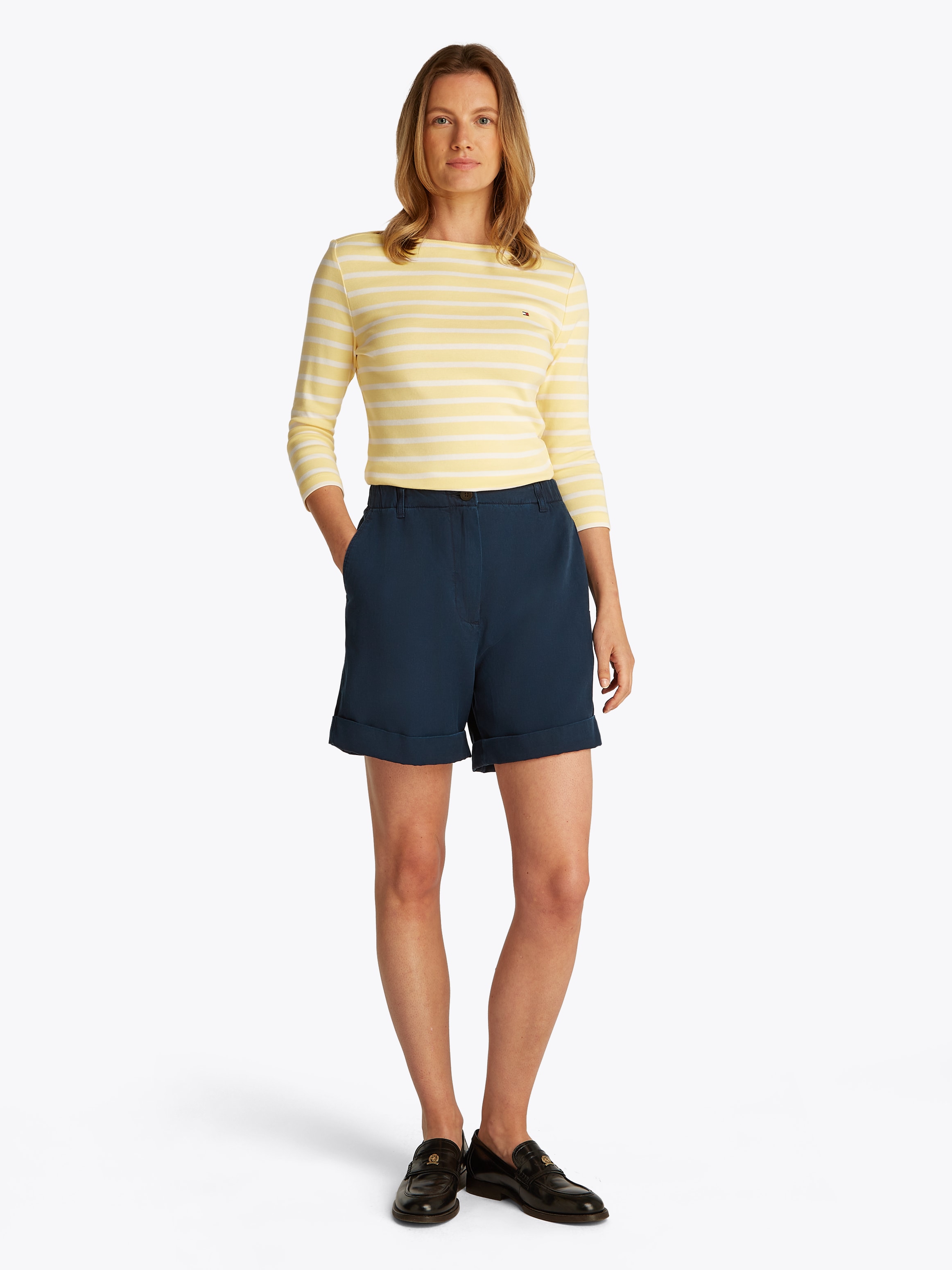 Tommy Hilfiger 3/4-Arm-Shirt »NEW CODY SLIM BOAT-NK 3/4SLV«, mit Logostickerei