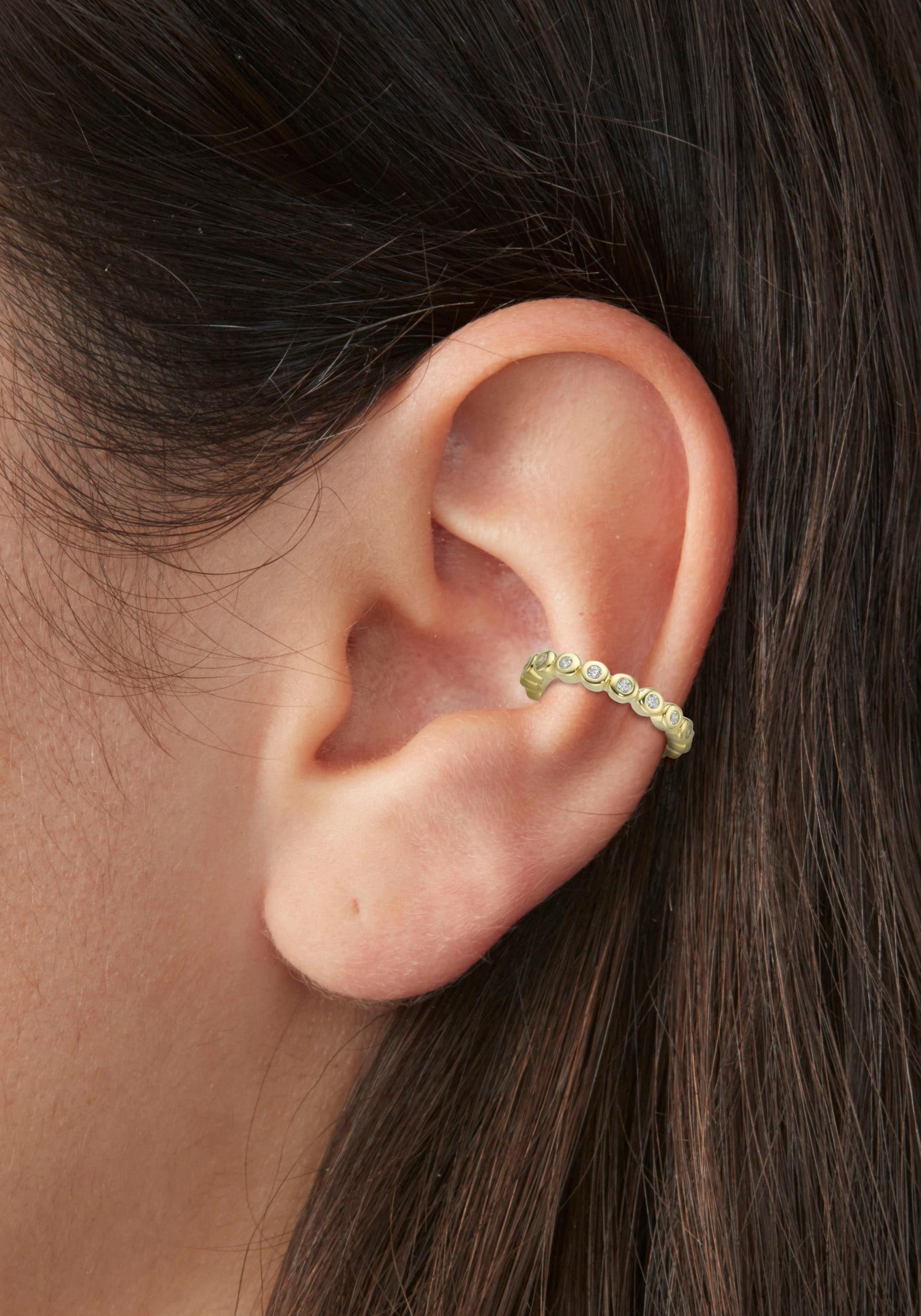 Firetti Ohrklemme »Schmuck Geschenk Silber 925 Ear Cuff«, mit Zirkonia (synth.)