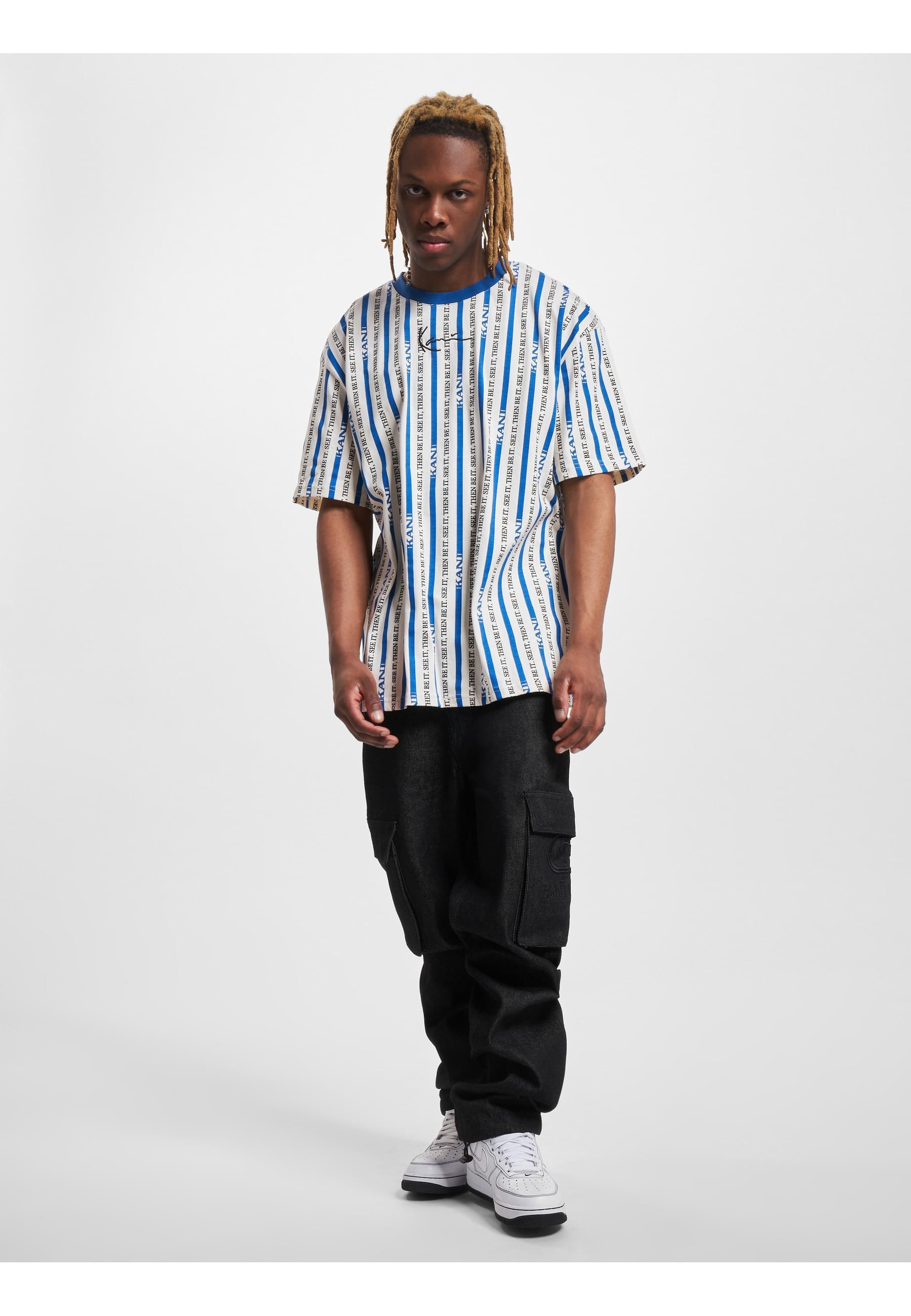 Karl Kani T-Shirt »Karl Kani Herren KM232-034-1 KK Small Signature Logo Stripe Tee«, (1 tlg.)