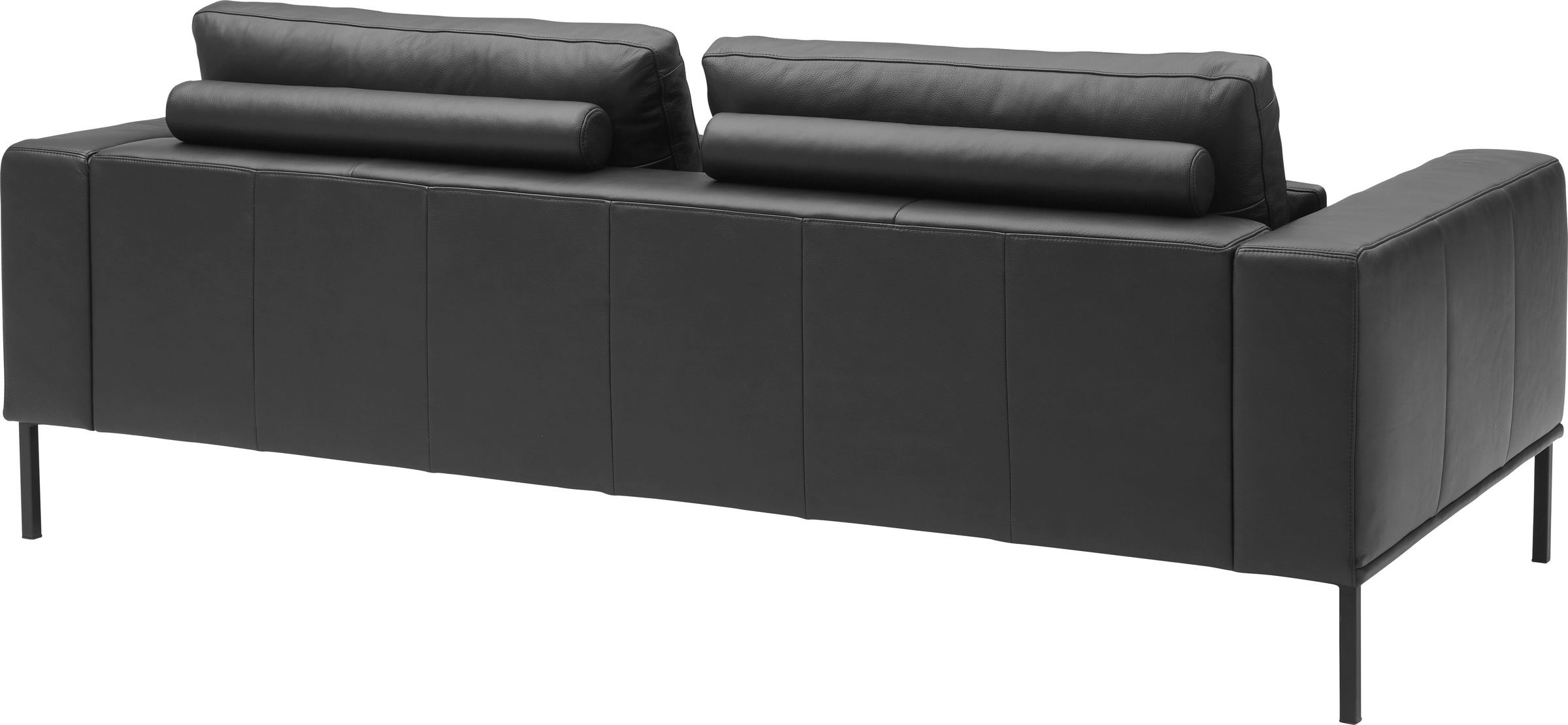 Musterring 2,5-Sitzer »JustB!PM100« wahlweise mit Nierenkissen und mot. Sitzauszug, Metallfuß in schwarz