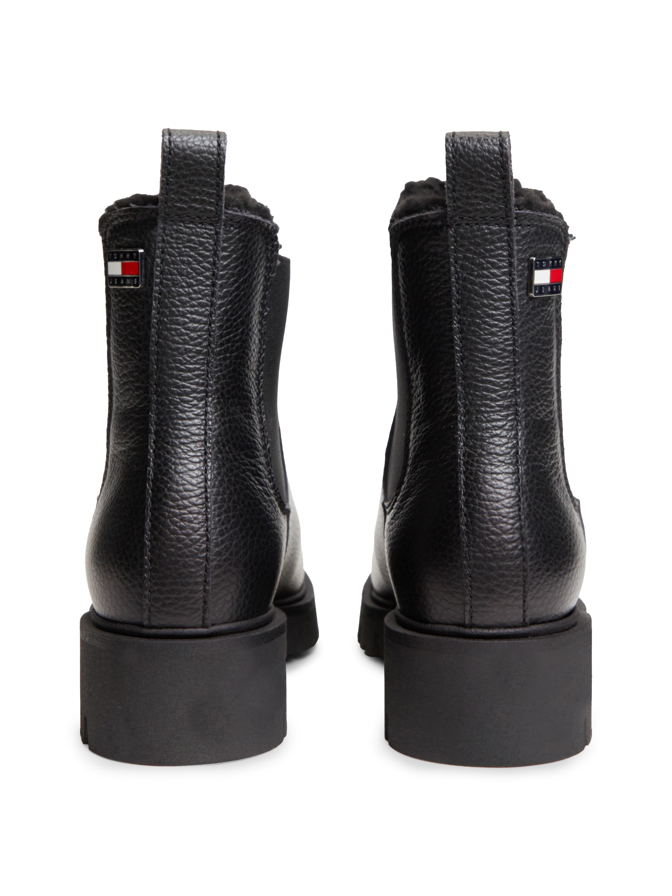 Tommy Jeans Winterboots »TJW CLEATED CHELSEA BOOTS WL«  Blockabsatz, Stiefelette, Chelseaboots mit typischer Logoflag