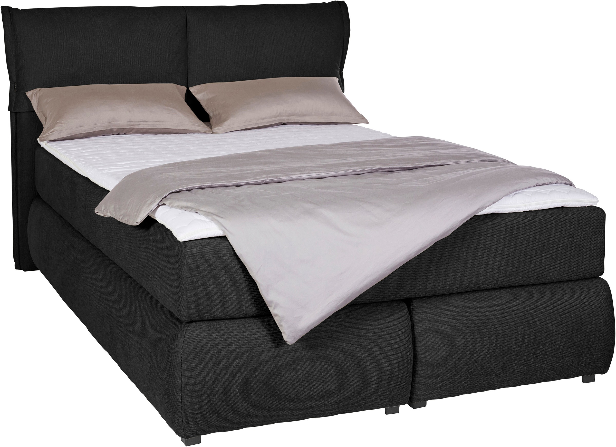andas Boxspringbett »Jenson«, in 4 Farben, 4 Breiten, 3 Matratzenarten in 2 Härtegraden, Topper