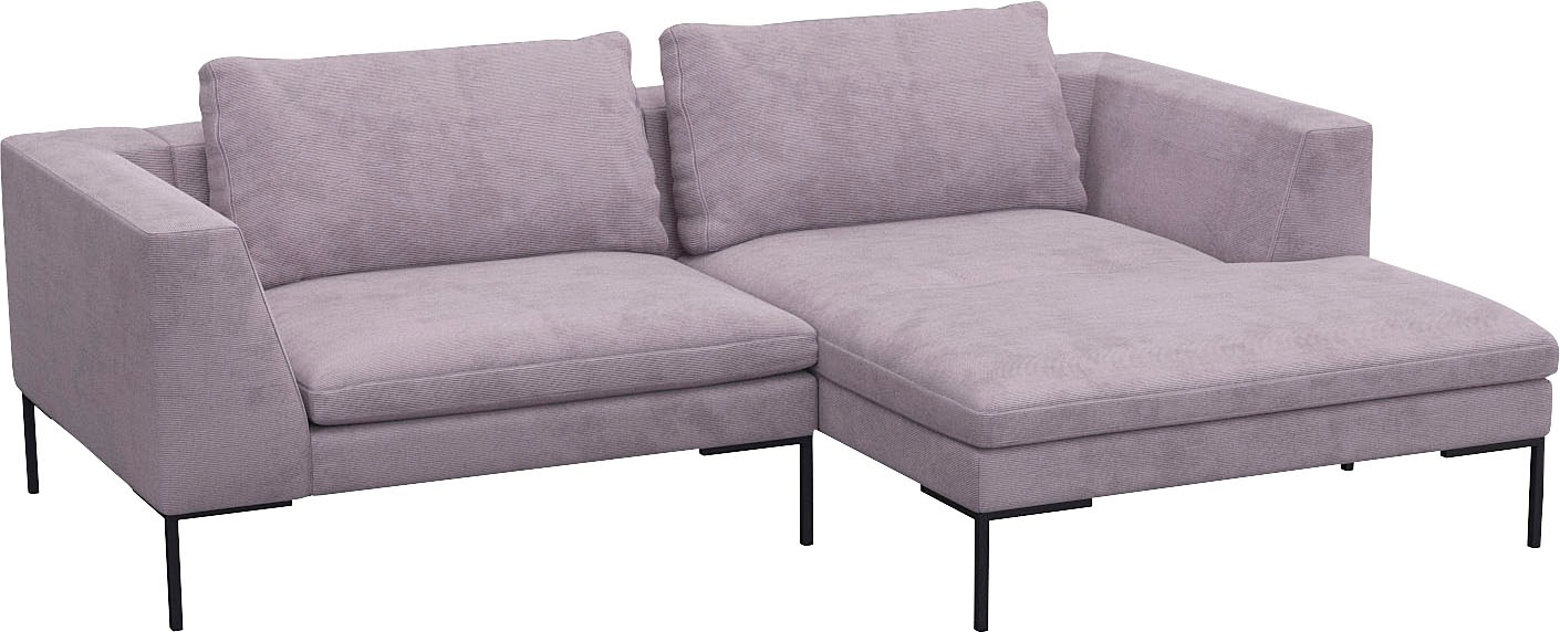 FLEXLUX Ecksofa »Loano, superbequemer Sitzkomfort durch Kaltschaum im Sitz, L-Form«, modernes Sofa, frei im Raum stellbar, lose Kissen, hoher Fuß
