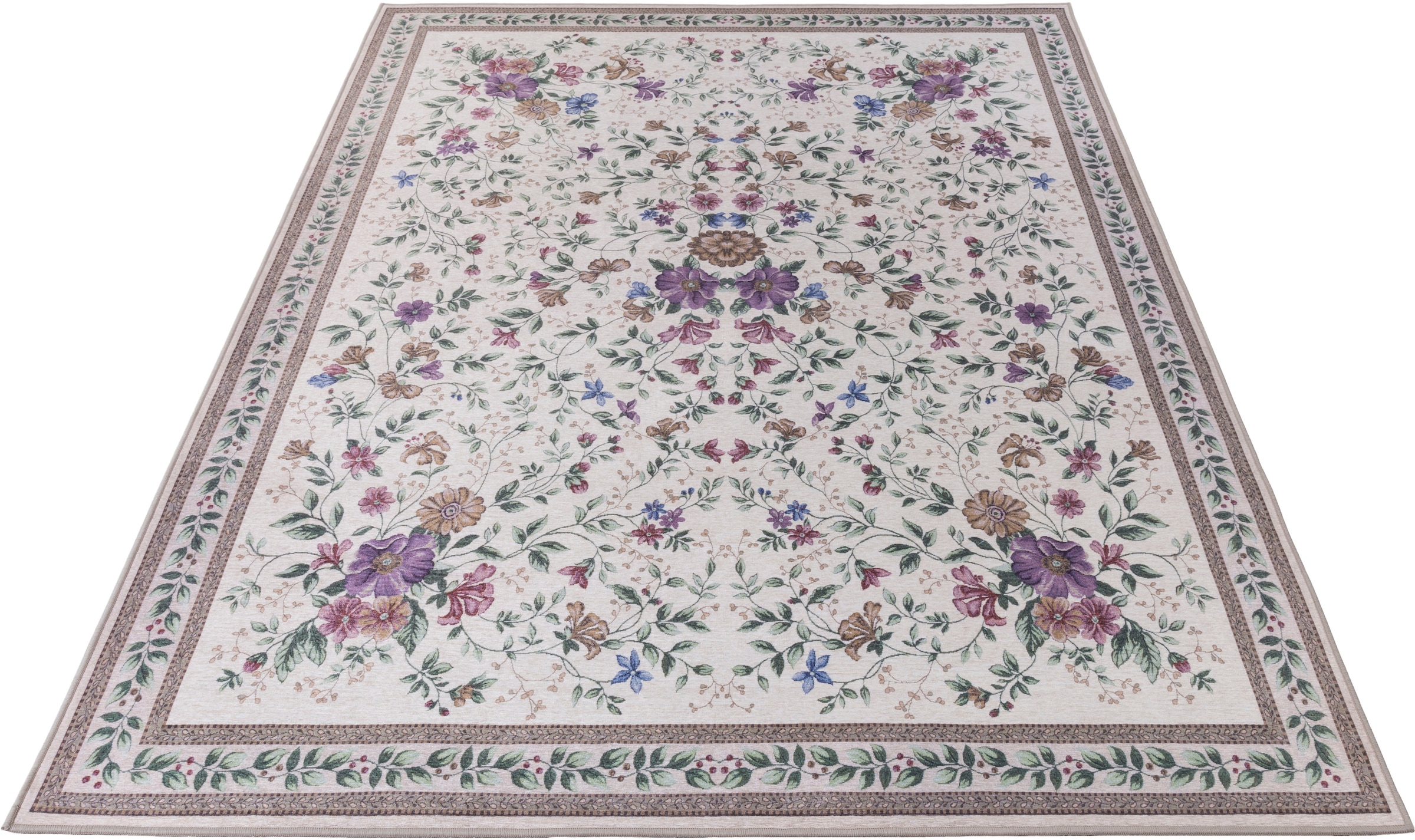 Gino Falcone Orientteppich "Viola GF045" rechteckig 3 mm Höhe in Pastell Fa günstig online kaufen