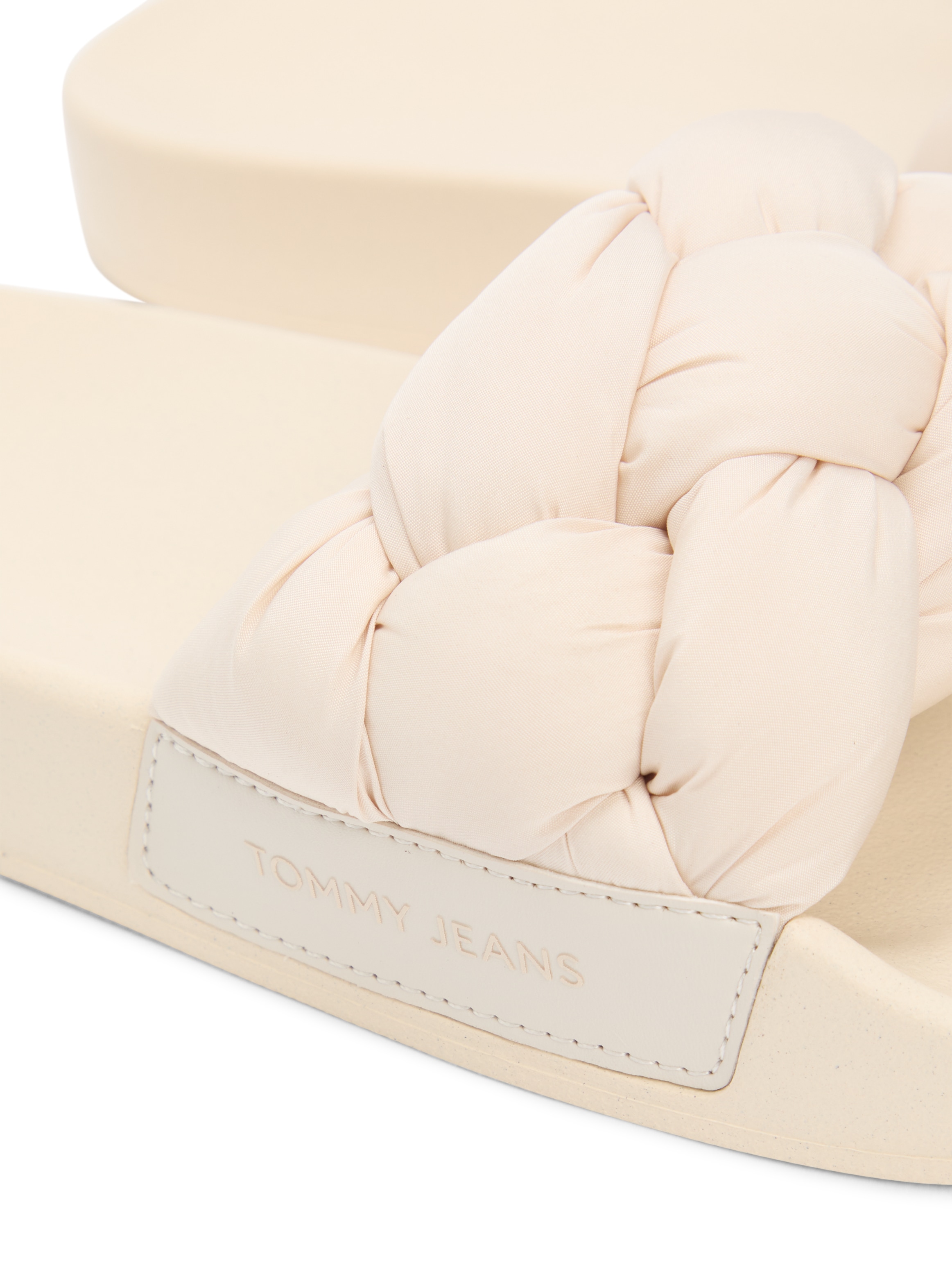 Tommy Jeans Pantolette »TJW BRAIDED SLIDES«  Sandale, Pantolette, Flat mit geflochtener Bandage