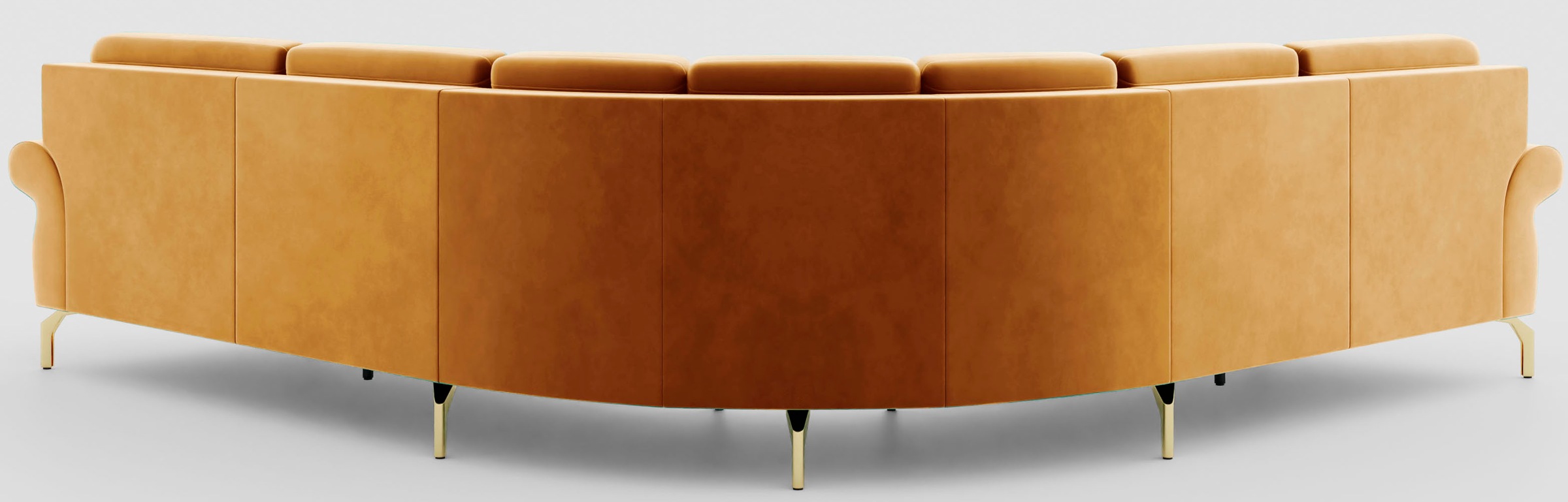 sit&more Ecksofa »Orient 1 L-Form«, inkl. 4 Zierkissen mit Strass-Stein, goldfarbene Metallfüße