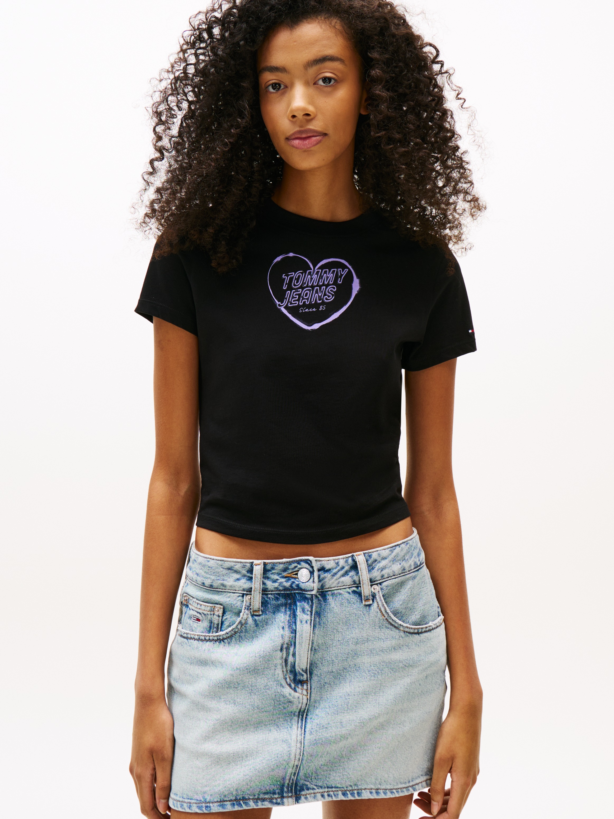Tommy Jeans Kurzarmshirt "TJW SLIM SH HEART TEE" günstig online kaufen