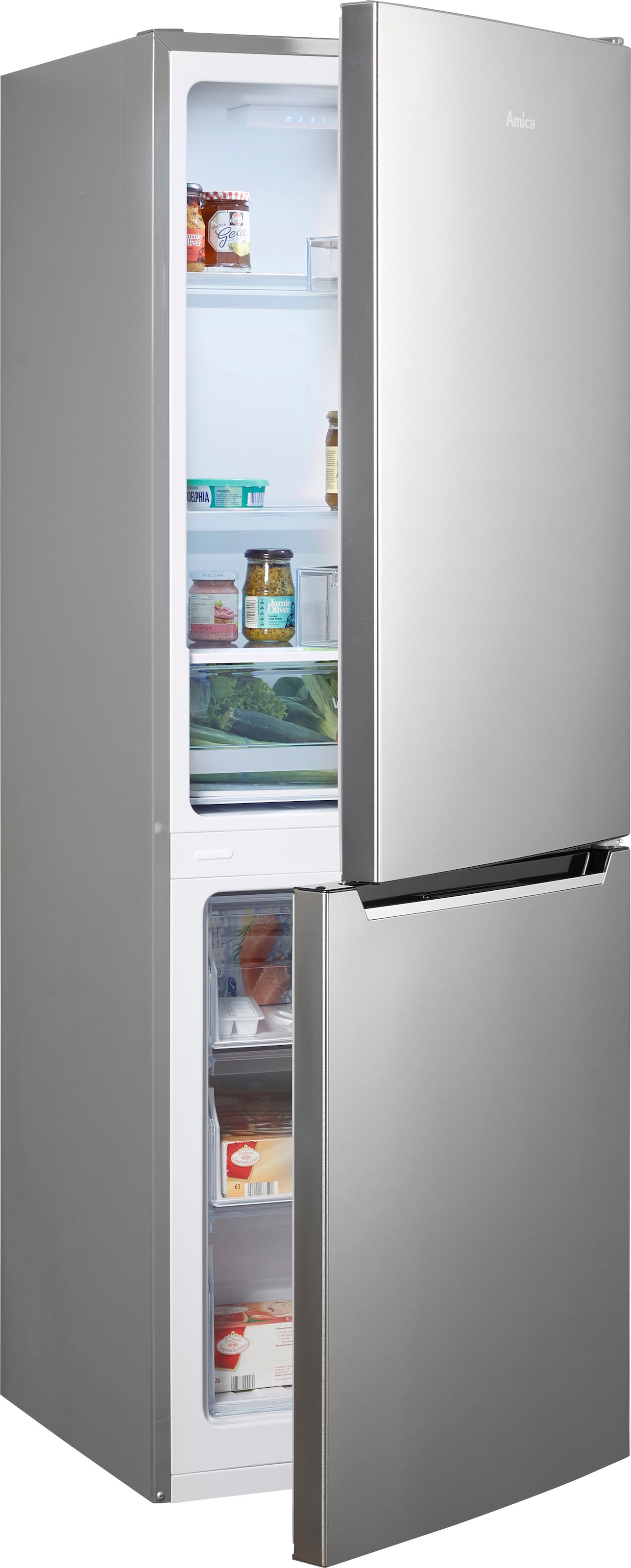 Amica Kühl-/Gefrierkombination "KGCL 386 160 E" 159,3 cm hoch 54 cm breit günstig online kaufen