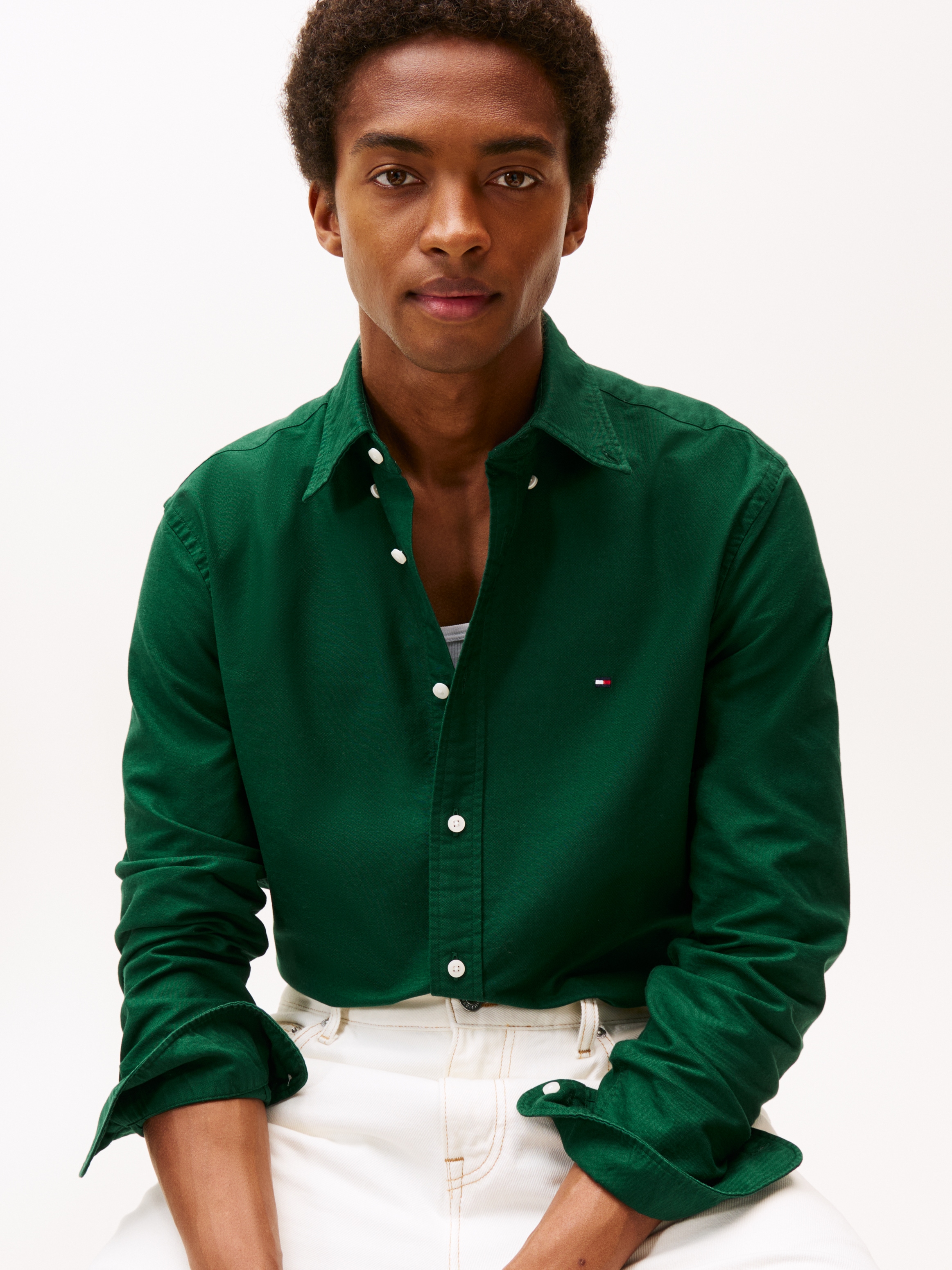 Tommy Hilfiger Langarmhemd »SOLID HERITAGE OXFORD RF SHIRT«