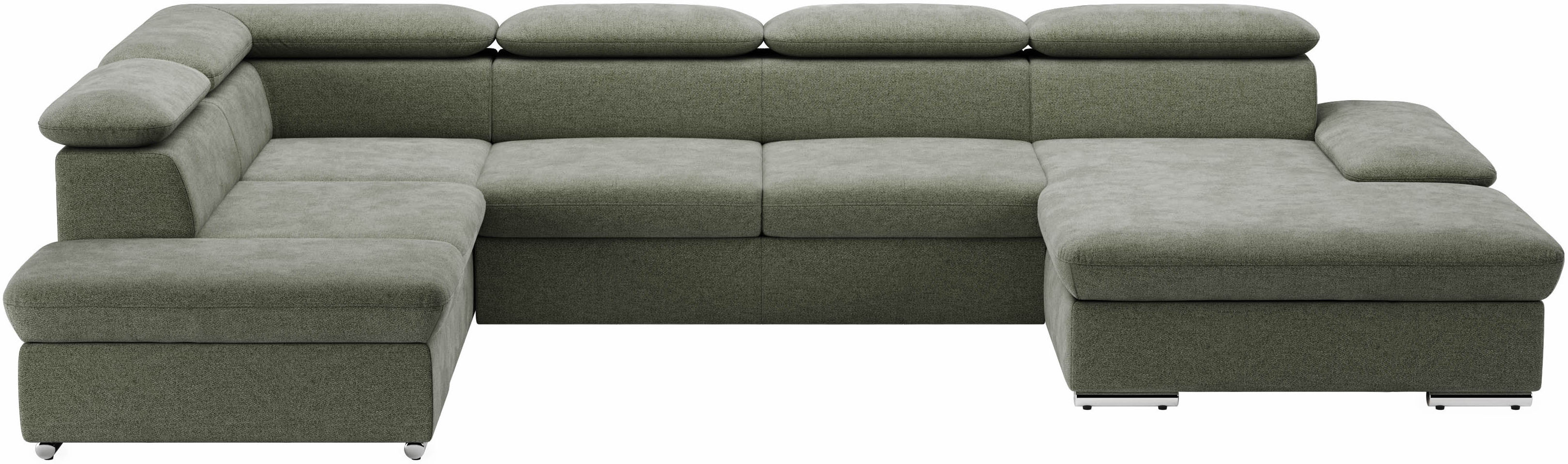 sit&more Wohnlandschaft "Valantine U-Form, B: 349 cm" mit Arm- & Kopfteilverstellung, optional mit Schlaffunktion