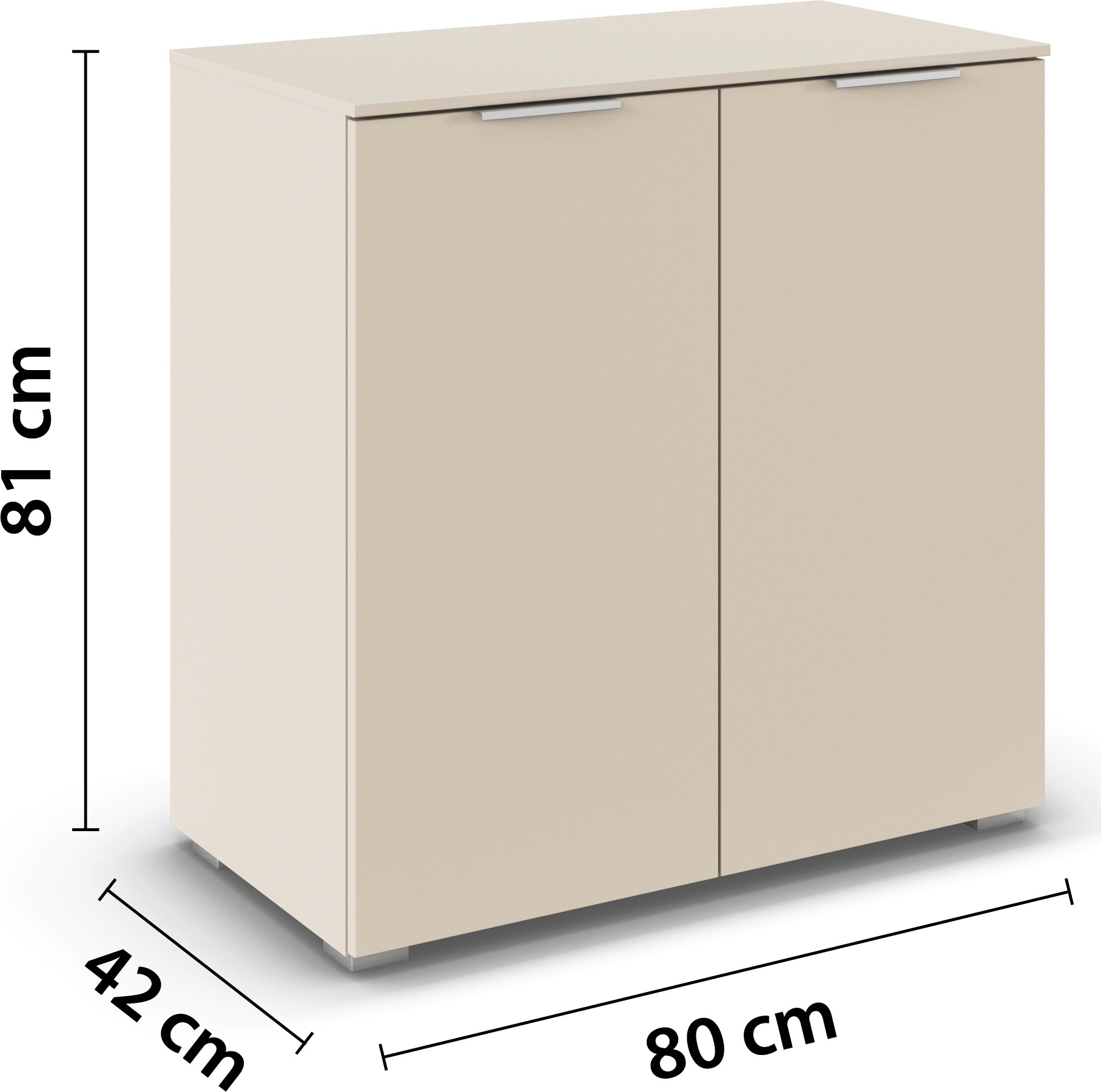 rauch Sideboard »Astana« Breite 80 cm / Höhe 81 cm, mit 2 Einlegeböden, 