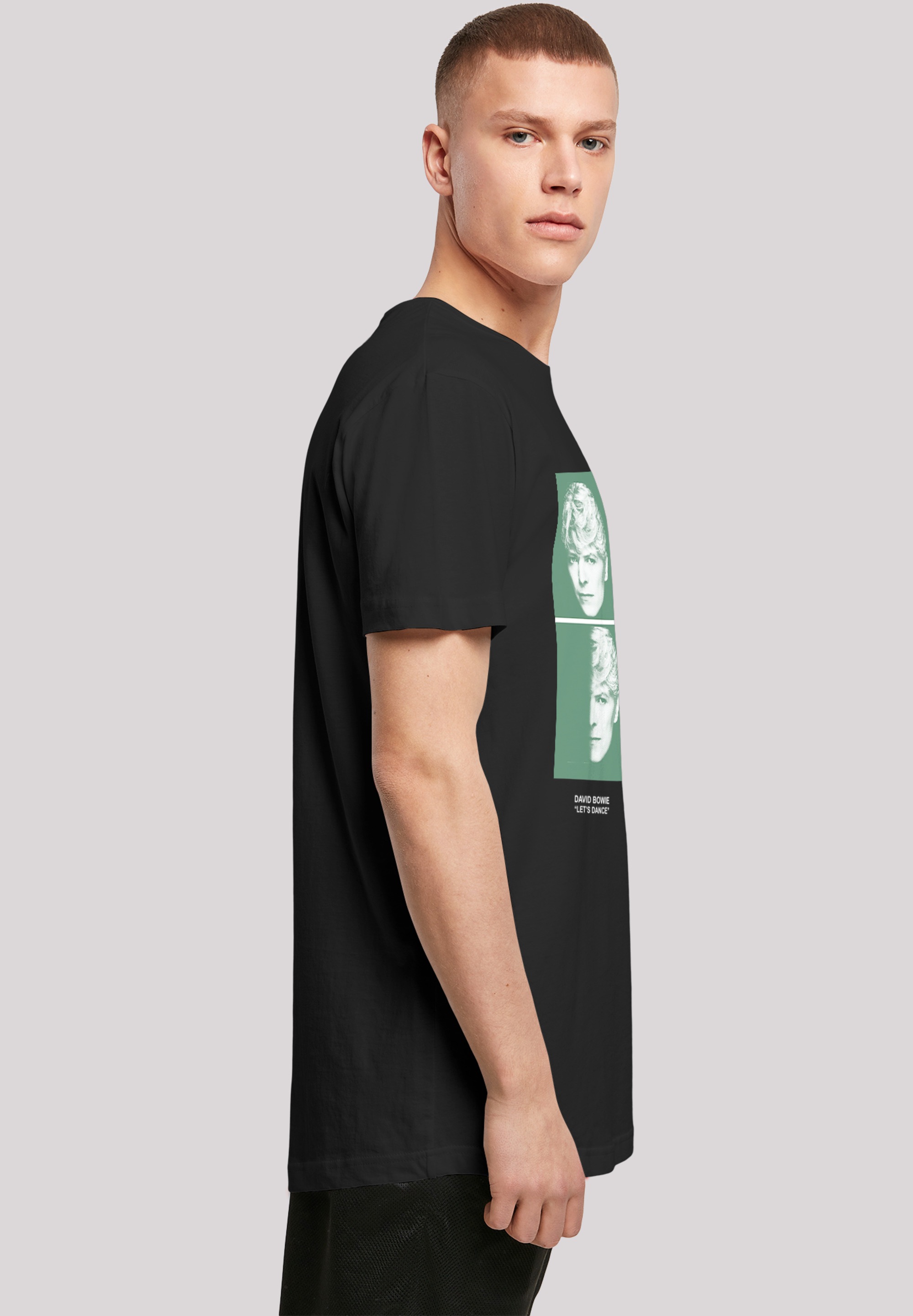F4NT4STIC T-Shirt »Long Cut T-Shirt 'David Bowie 1983 Concert Poster'«, Herren,Premium Merch,Lang,Longshirt,Bandshirt