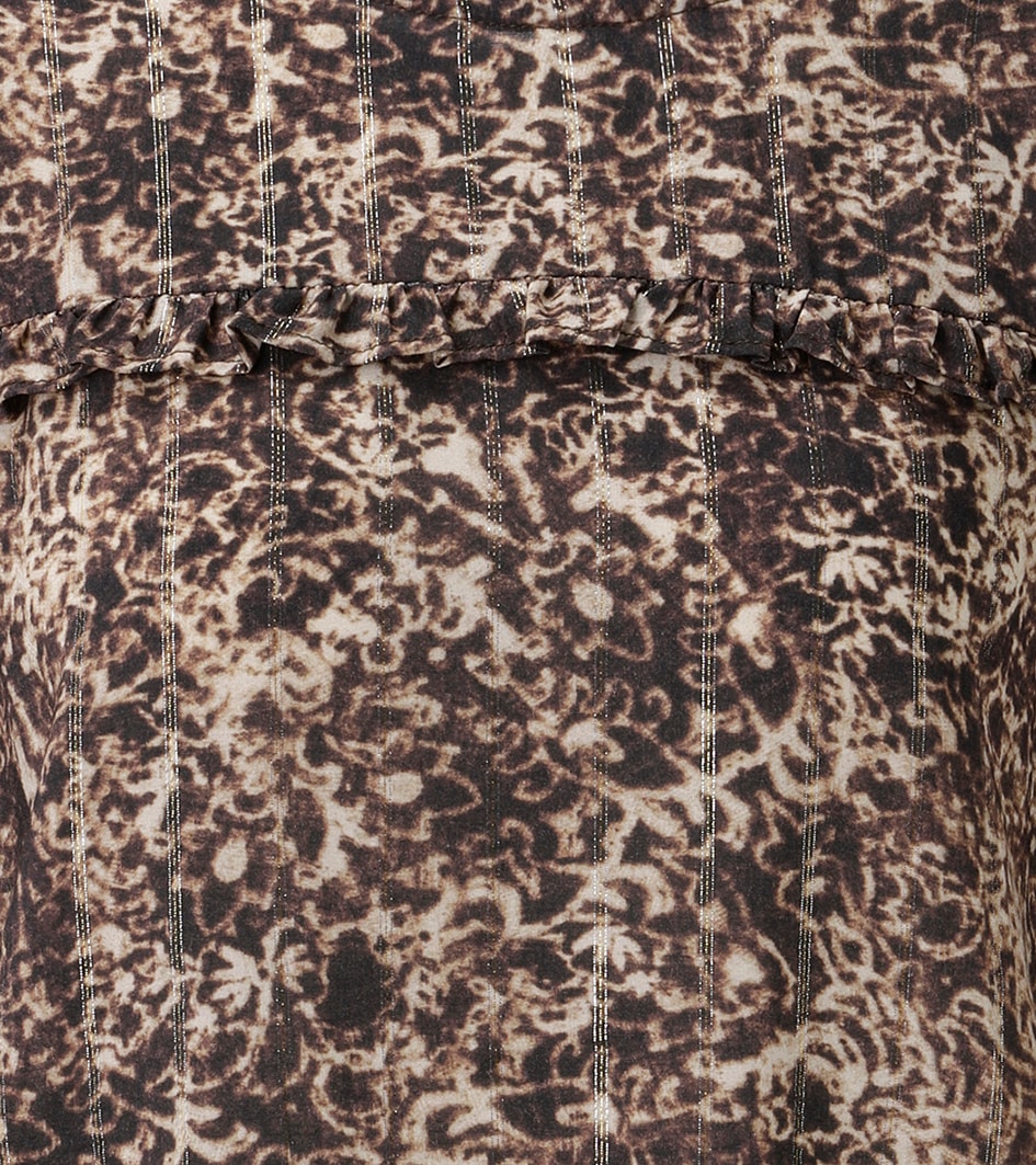Aniston CASUAL Schlupfbluse mit Glanzfäden im grafischen Blumendruck - NEUE KOLLEKTION