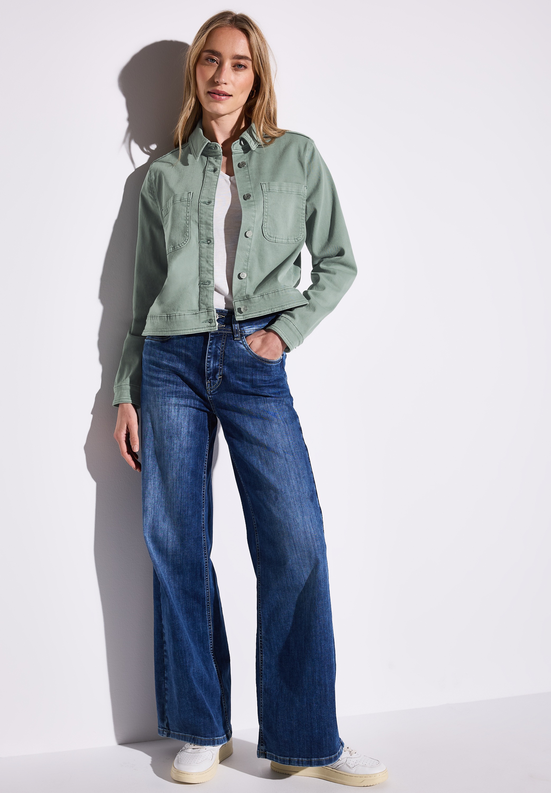 STREET ONE Jeansjacke, ohne Kapuze, mit Knopfleiste