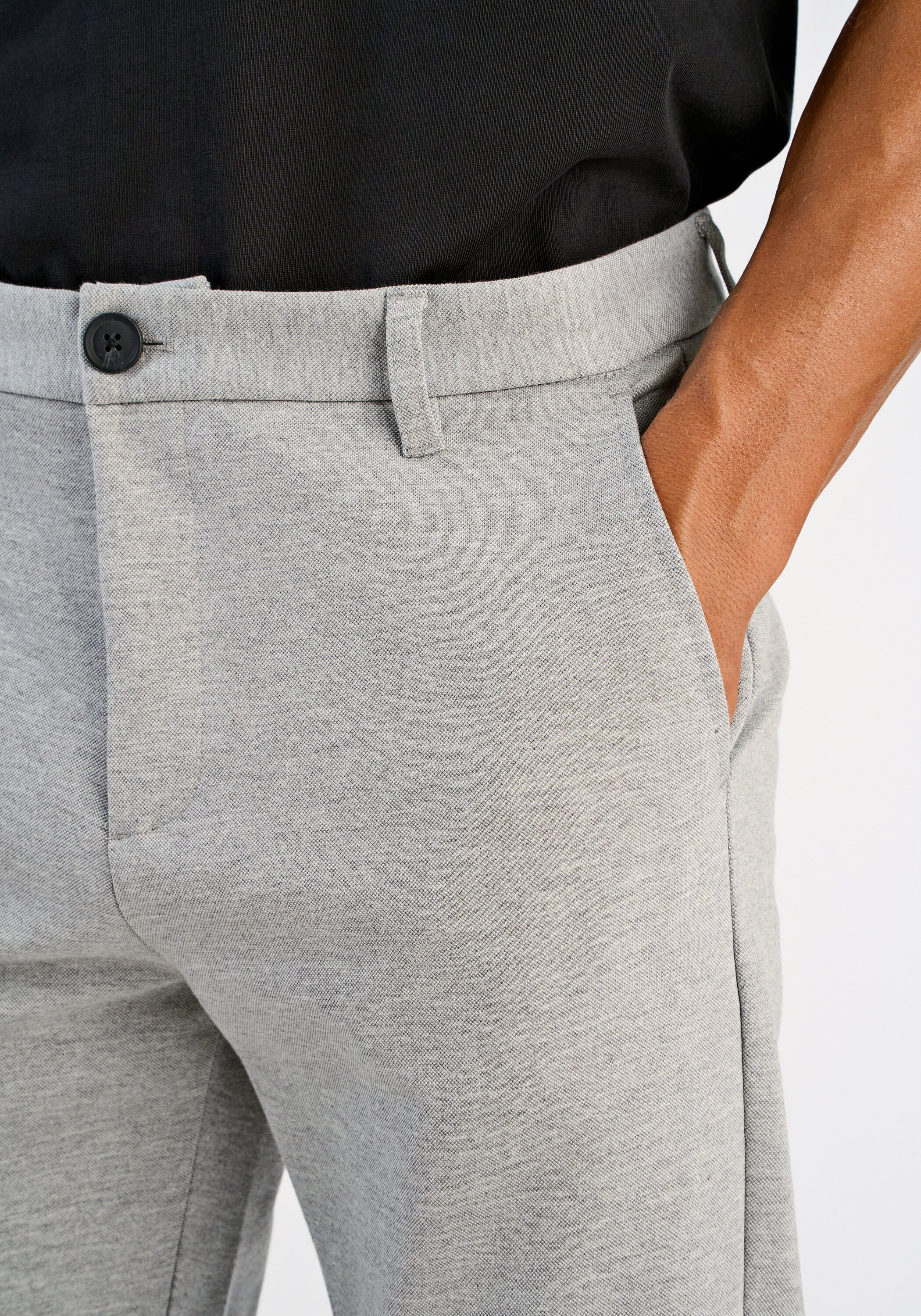 Lindbergh Slim Fit Stoffhose Hellgrau XL 3