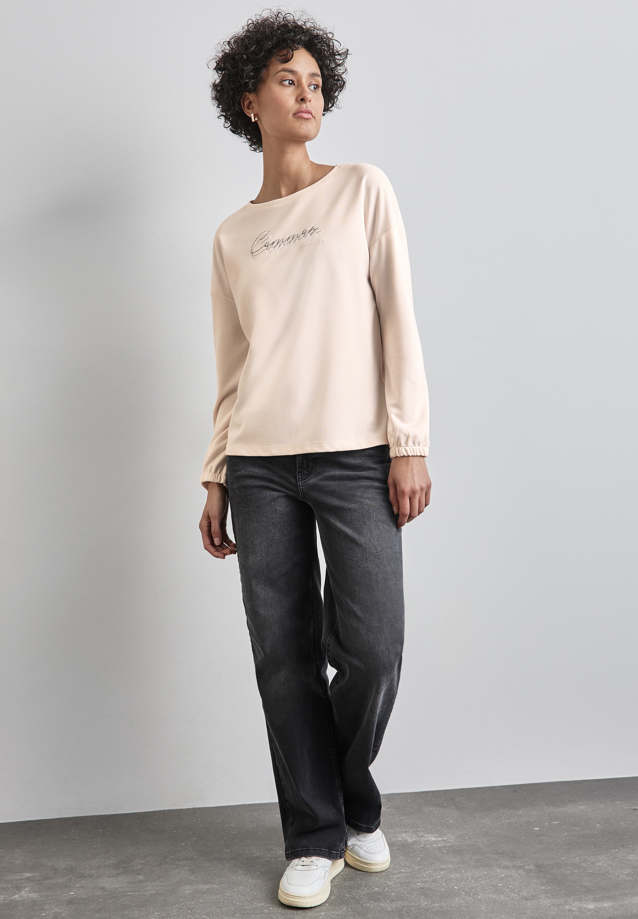 STREET ONE Langarmshirt, mit Rundhalsausschnitt
