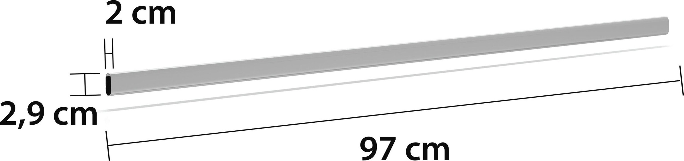 rauch Kleiderstange »Zubehör Rauch-Schränke Garderobe Kleiderschrank Elementbreite 45-100« Breiten 43/48/65/78/88/98 cm, viel Stauraum für Hänge-Kleidung