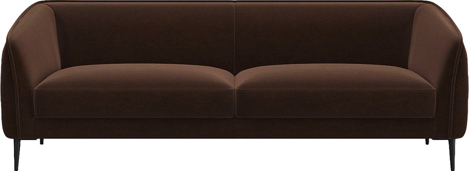FLEXLUX 3-Sitzer "Belle Designsofa, Couch, bequem durch Kaltschaum im Sitz" günstig online kaufen