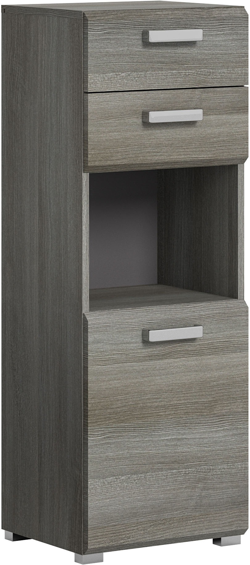 Midischrank, (1 St.), Badmöbel, Badschrank, Midischrank in 40cm Breite, 1 Tür, 2...