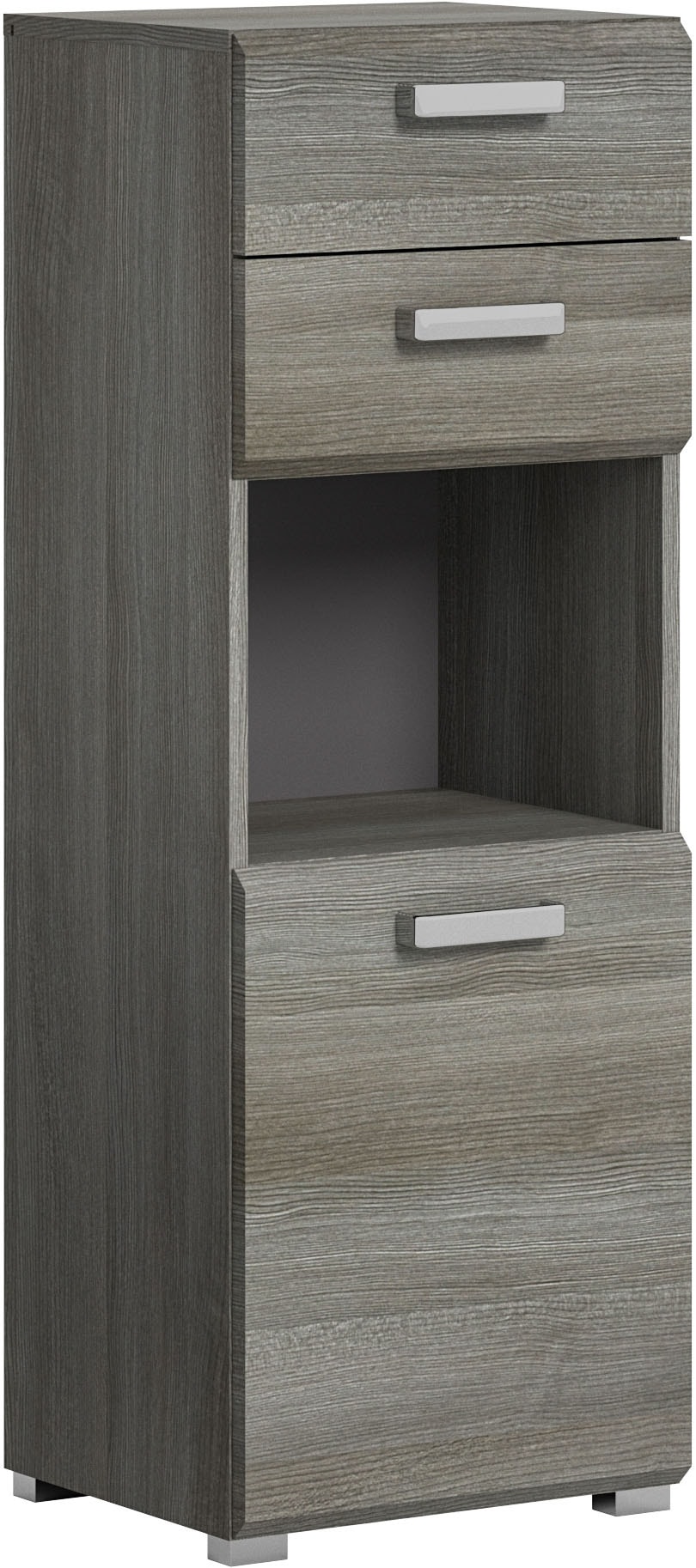 welltime Midischrank, (1 St.), Badmöbel, Badschrank, Midischrank in 40cm Breite, 1 Tür, 2 Schubkästen