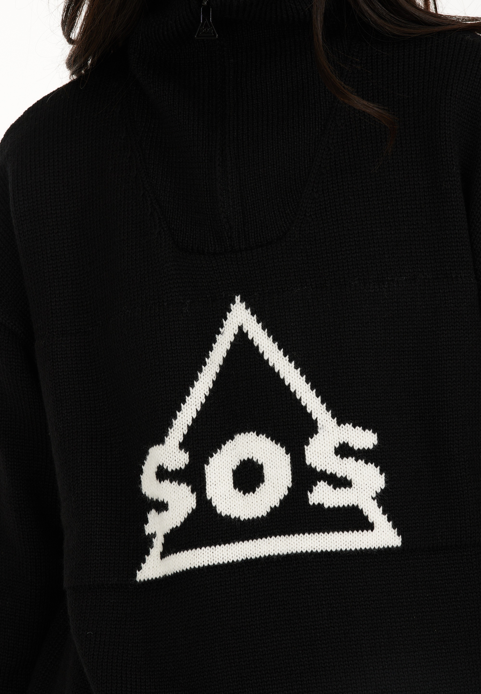 SOS Strickpullover »Tignes«, mit hochabschließendem Kragen