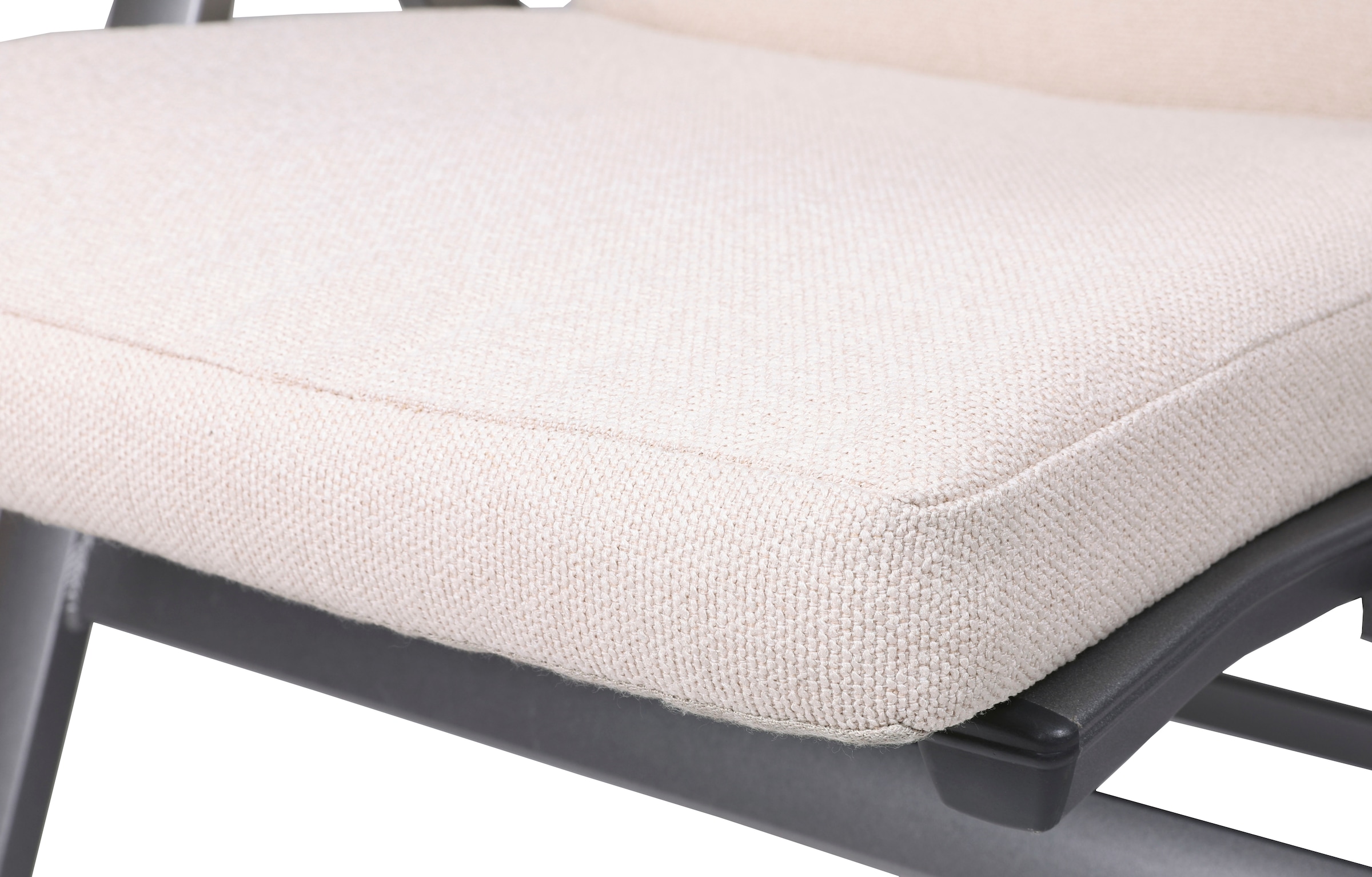 GO-DE Hockerauflage Uni Bouclé natur - Maße BxLxH ca.: 50 cm x 50 cm x 7 cm