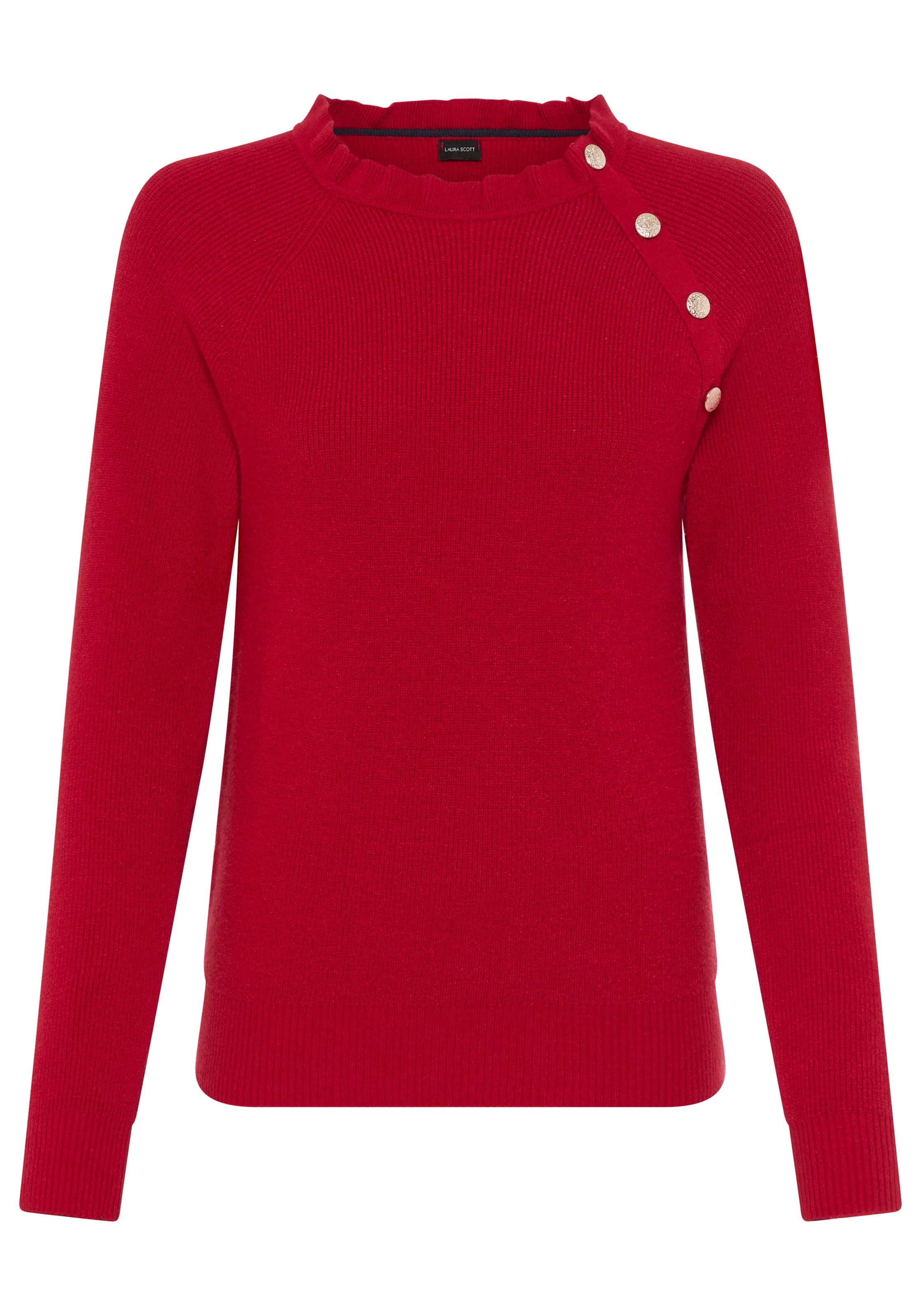 Laura Scott Strickpullover, mit femininem Kragen und Knöpfen - NEUE KOLLEKTION
