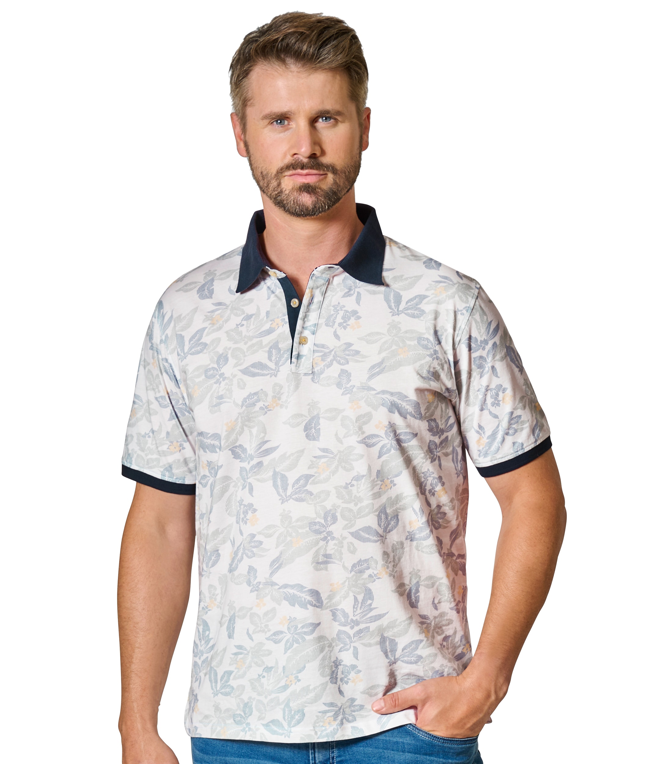 CASAMODA Poloshirt "CASAMODA Polo-Shirt Print" günstig online kaufen