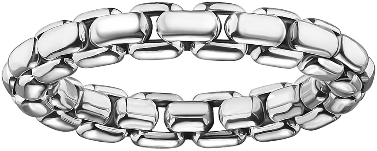 THOMAS SABO Damen Fingerring "Box Chain-Ring", 58, Silber 925 (recycelt), 3,5mm, silber, Silber 925 (recycelt), Fingerringe