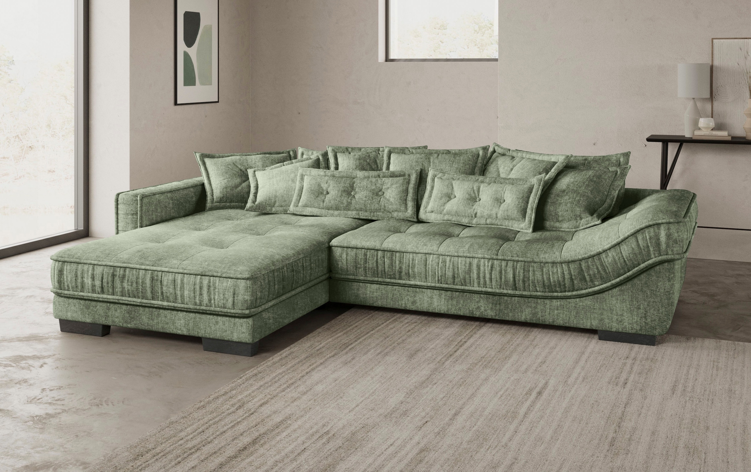Mr. Couch Ecksofa »Diwan II DuraFlex L-Form«, DuraFlex-Kaltschaumpolsterung, bis 140 kg, 4 Bezugsqualitäten