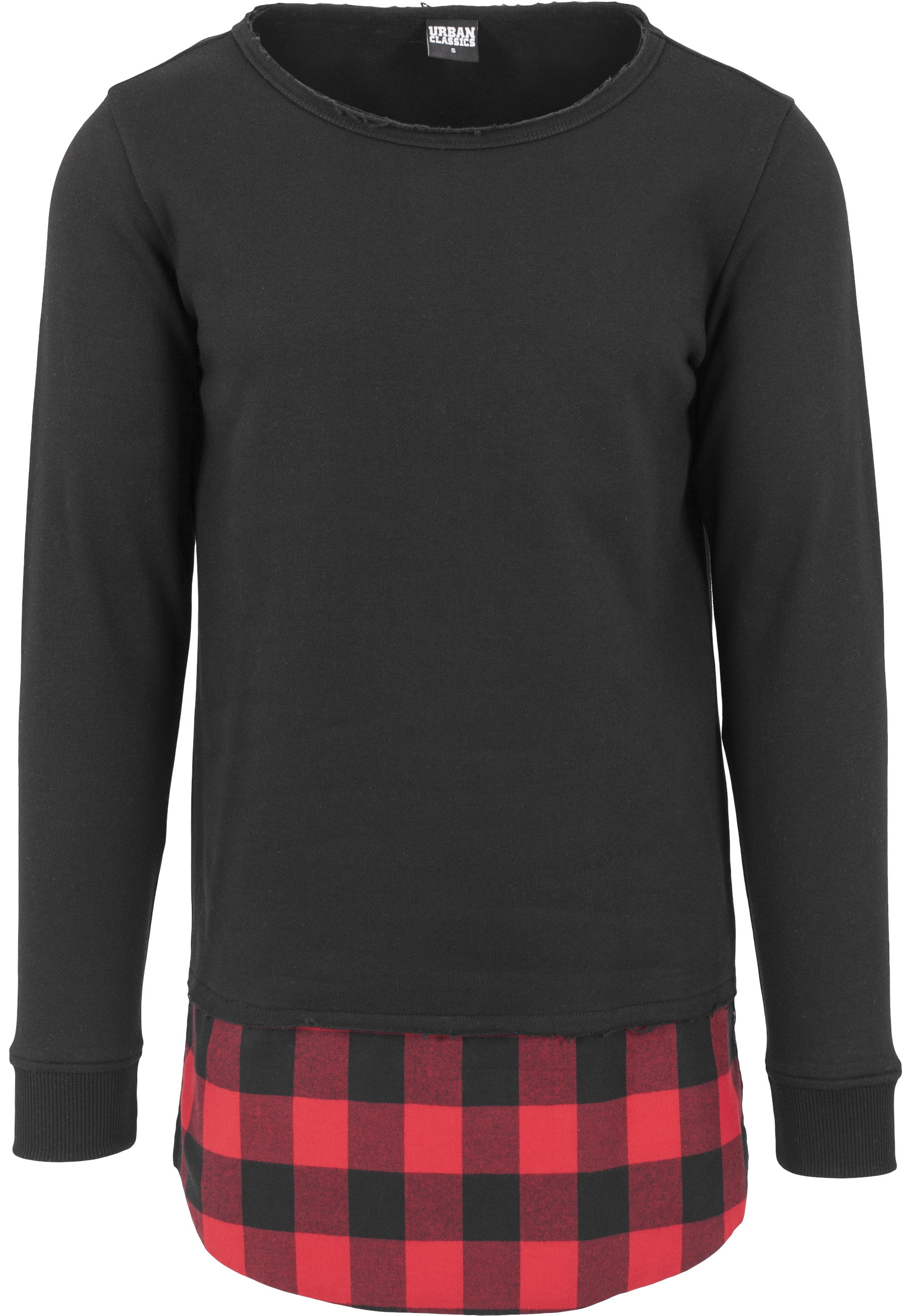 URBAN CLASSICS Rundhalspullover "Urban Classics Herren Long Flanell Bottom günstig online kaufen