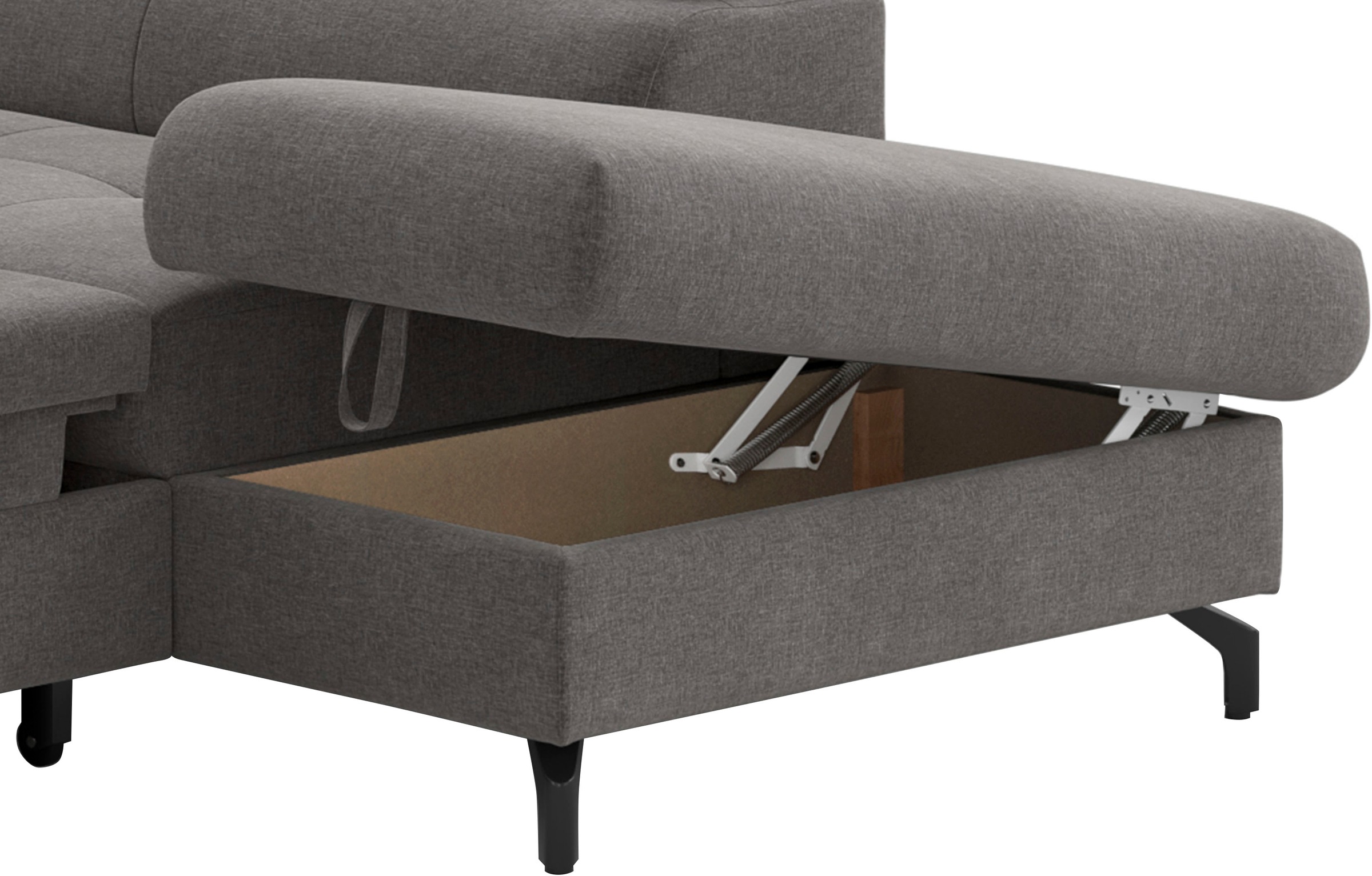 COTTA Ecksofa »Aura L-Form«, mit Schlaffunktion, Bettkasten und Kopfteilverstellung