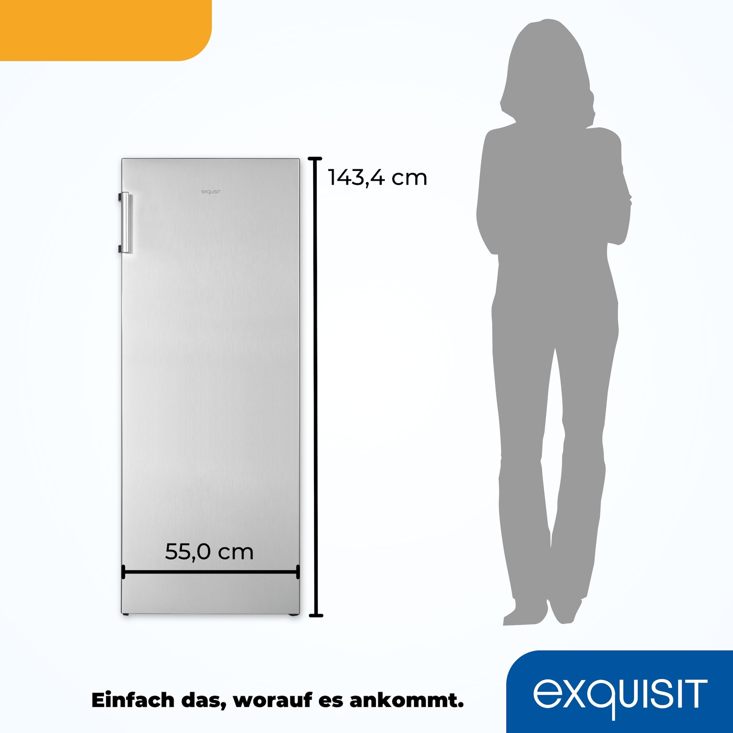 exquisit Vollraumkühlschrank »KS320-V-H-010E«, 242 L Volumen