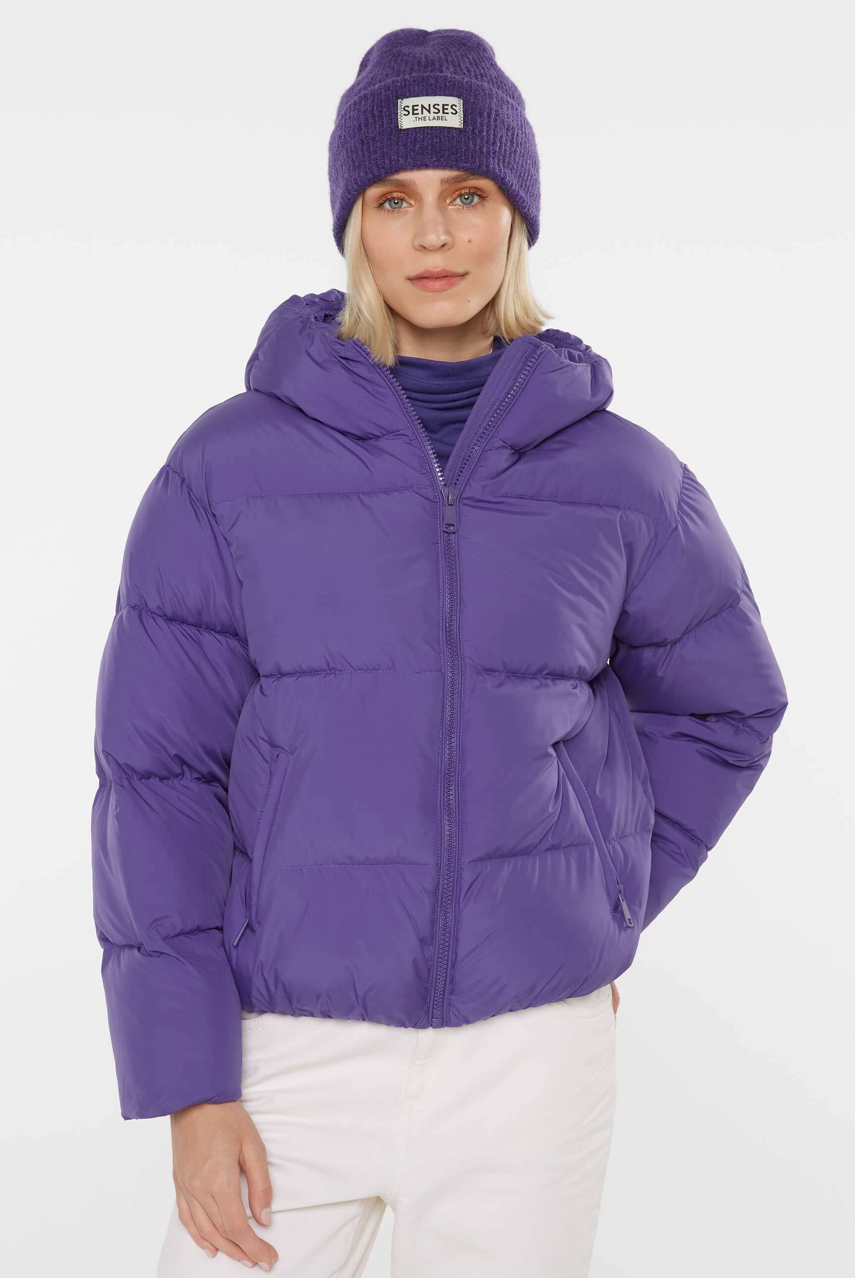 SENSES.THE LABEL Winterjacke mit Kapuze mit elastischen Steppnähten