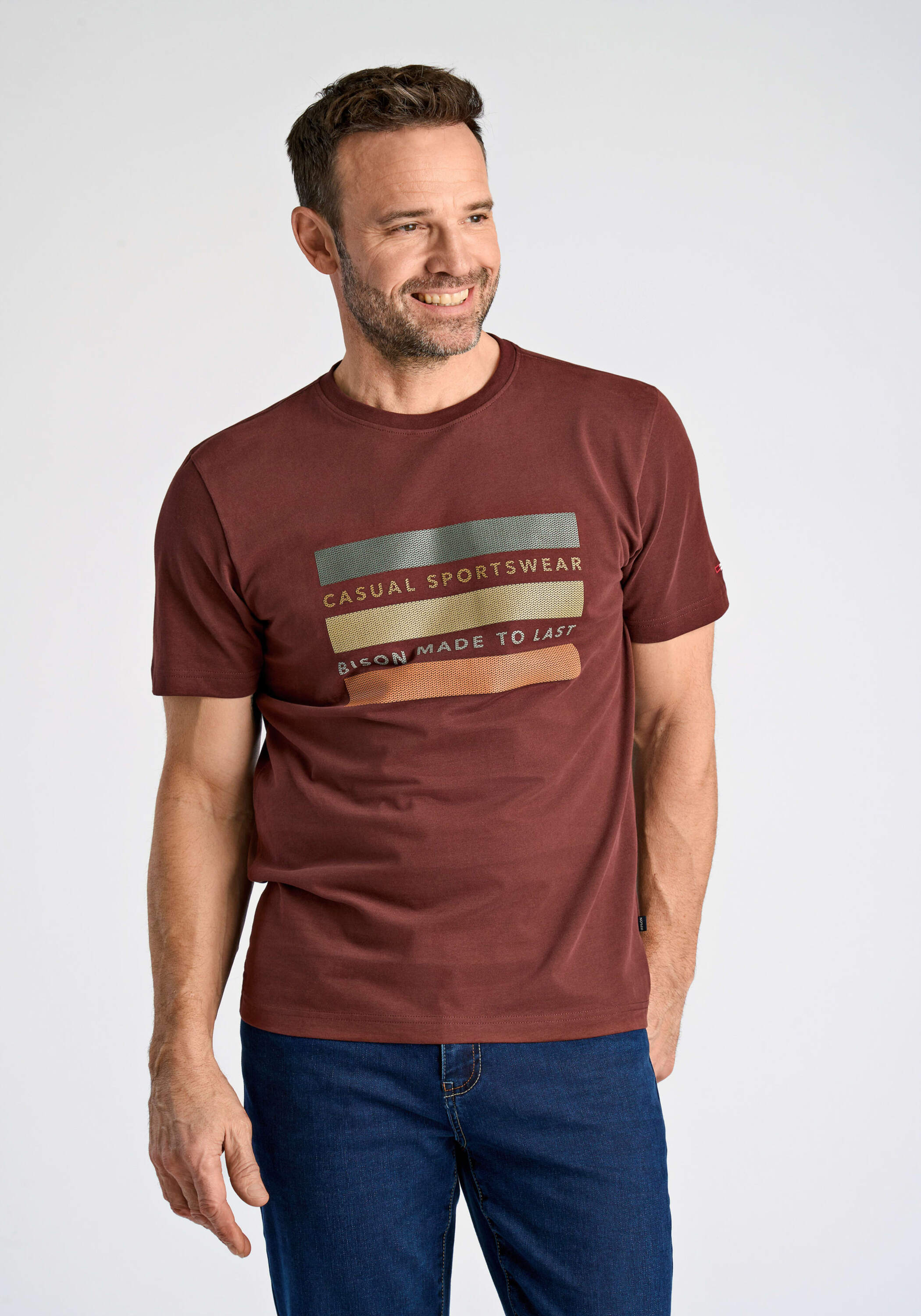 BISON "T-Shirt (Kurzarm) Comfort Fit"