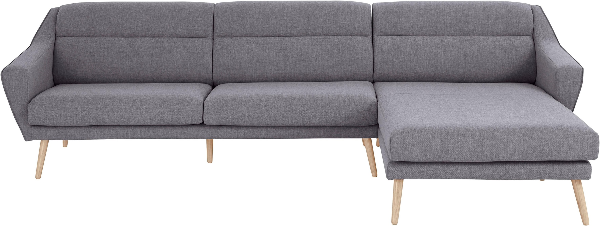 OTTO home Ecksofa "Bille L-Form" mit Naht im Rückenkissen und Beinen aus Ei günstig online kaufen