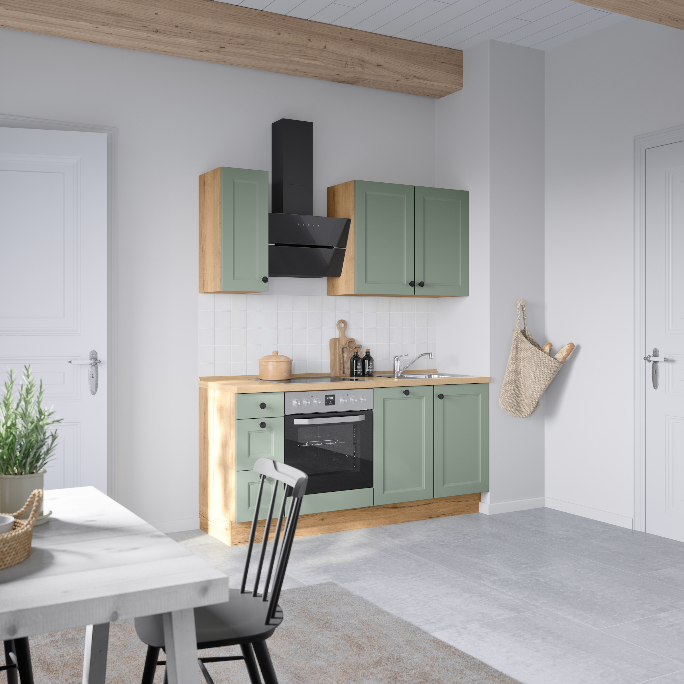 nobilia® Küchenzeile »"Cascada II"«, vormontiert, Ausrichtung wählbar, Breite 180 cm, wahlw. mit E-Geräten